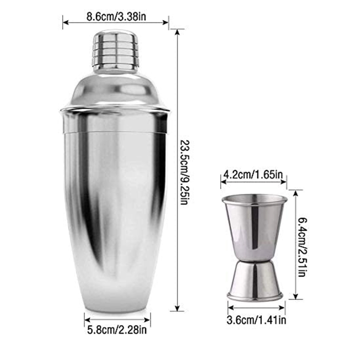 Stainless Steel Cocktail Shaker Set -25 Oz 3