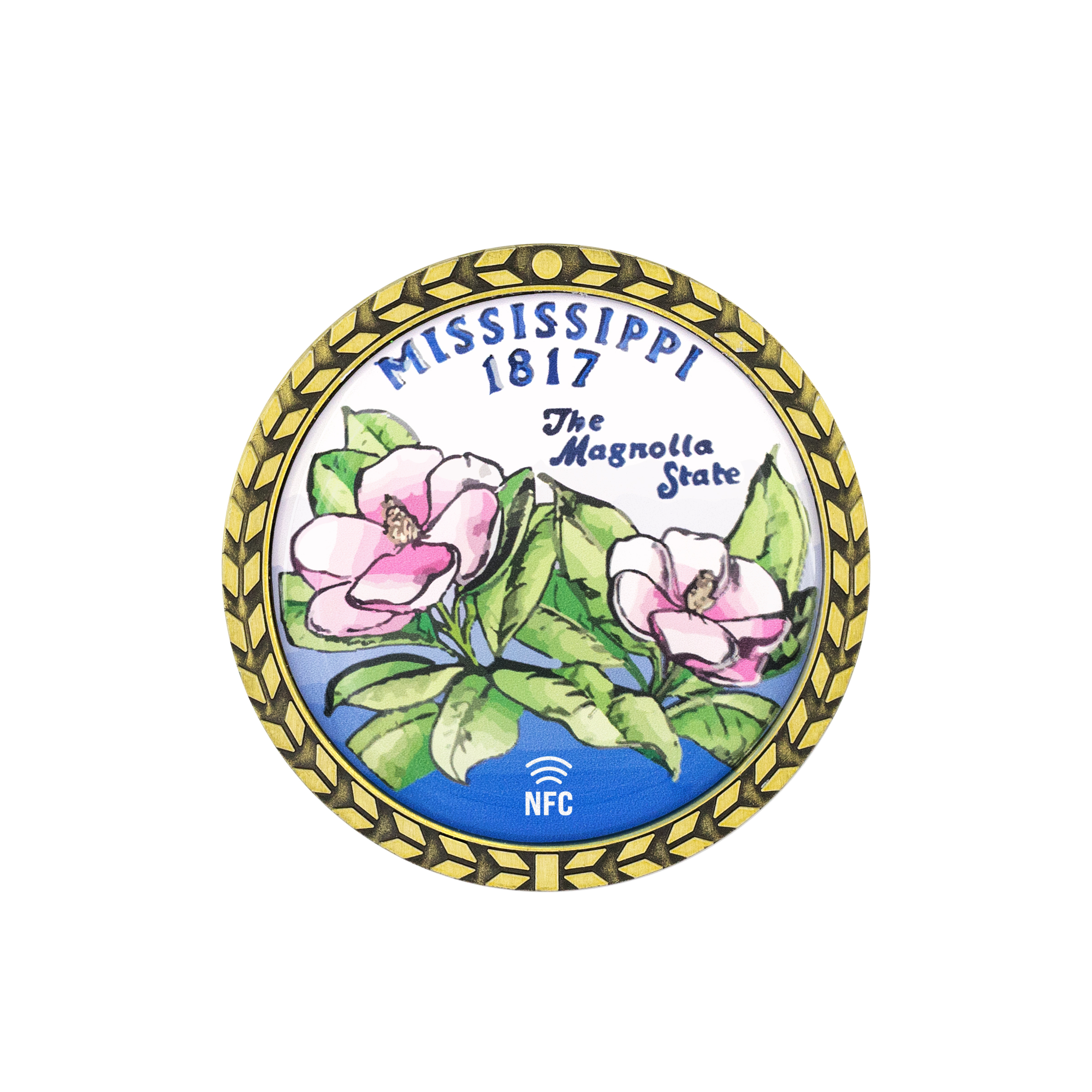 NFC Challenge Coin w/ Wreath Border (1.75") 6