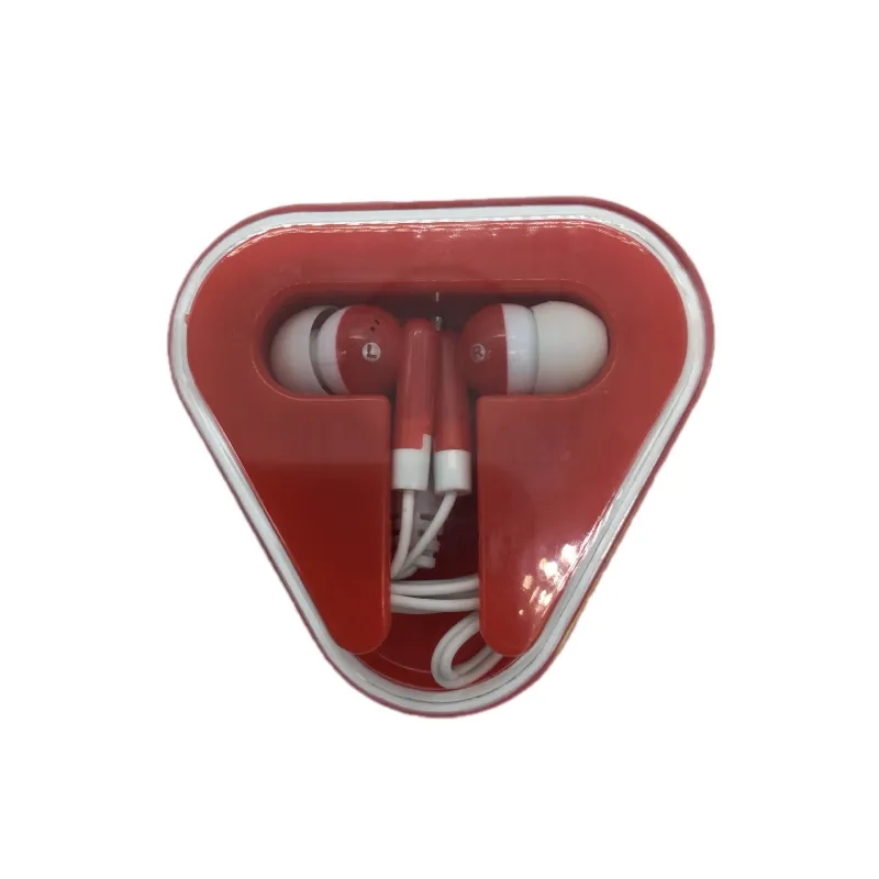 Portable Promotional Earbuds Triangle Case 3