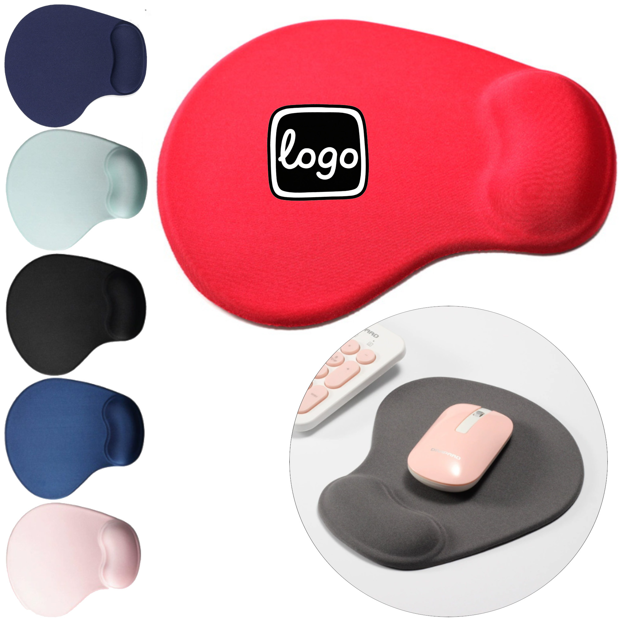 Mouse Pad Silicon Gel Wrist Rest Ergonomic Full Color 5