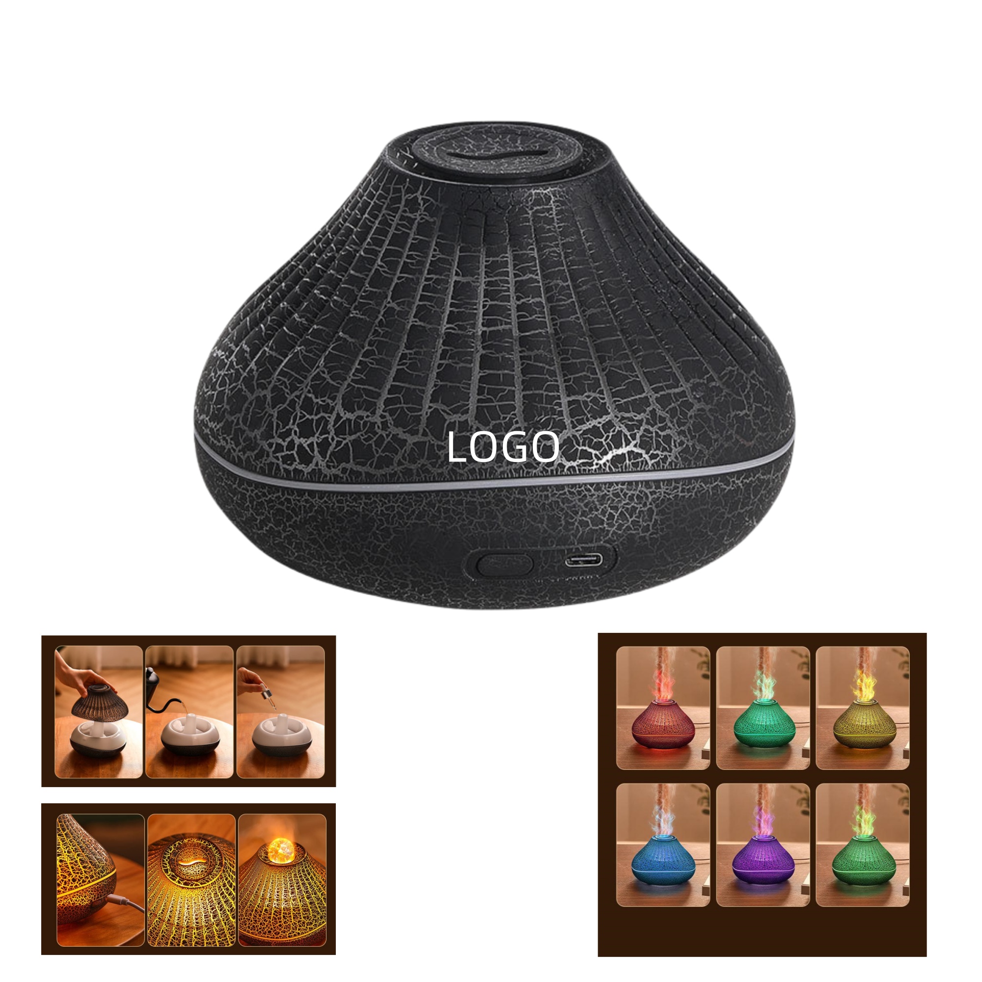 Fashionable Color-Changing Humidifier and Aroma Diffuser 2