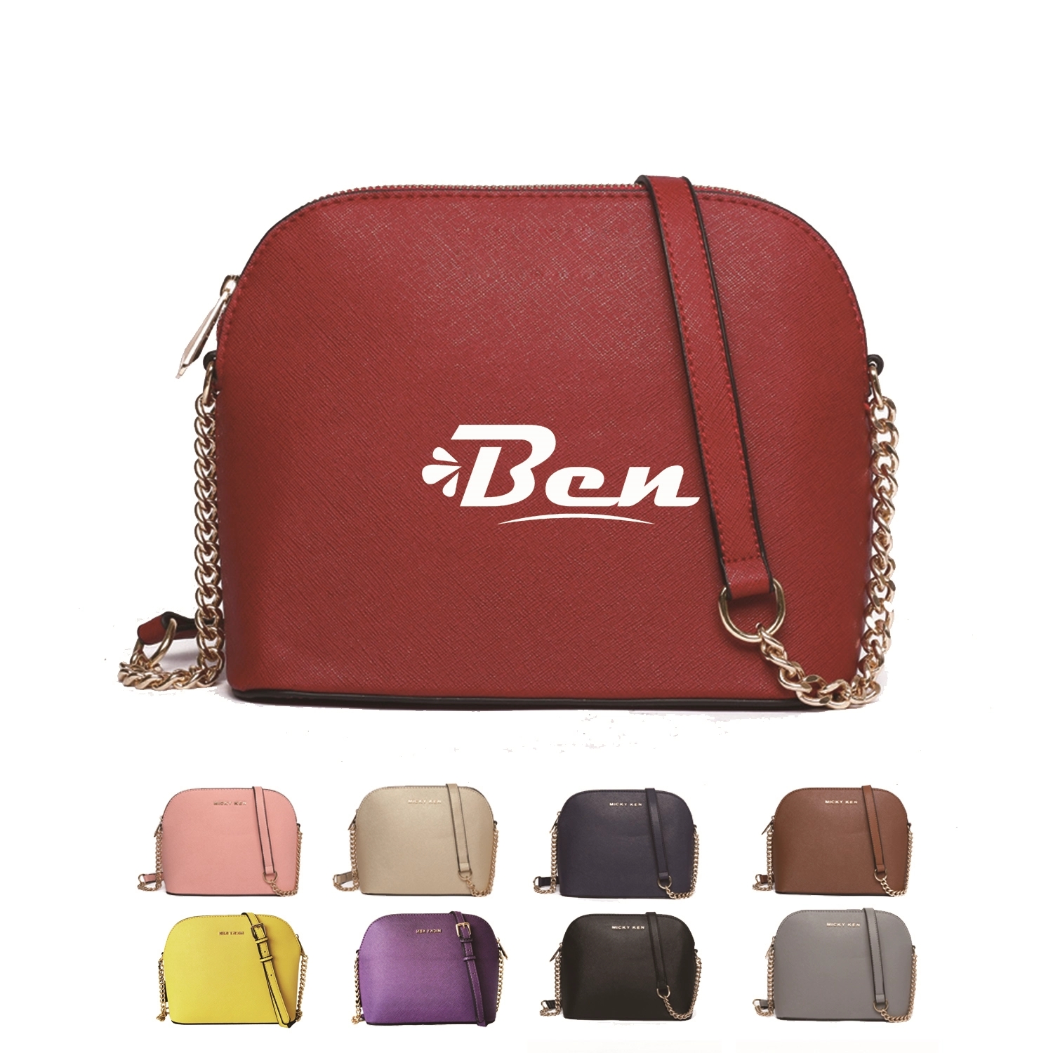 Cross Leather Shoulder Chain Small Shell Bag 2