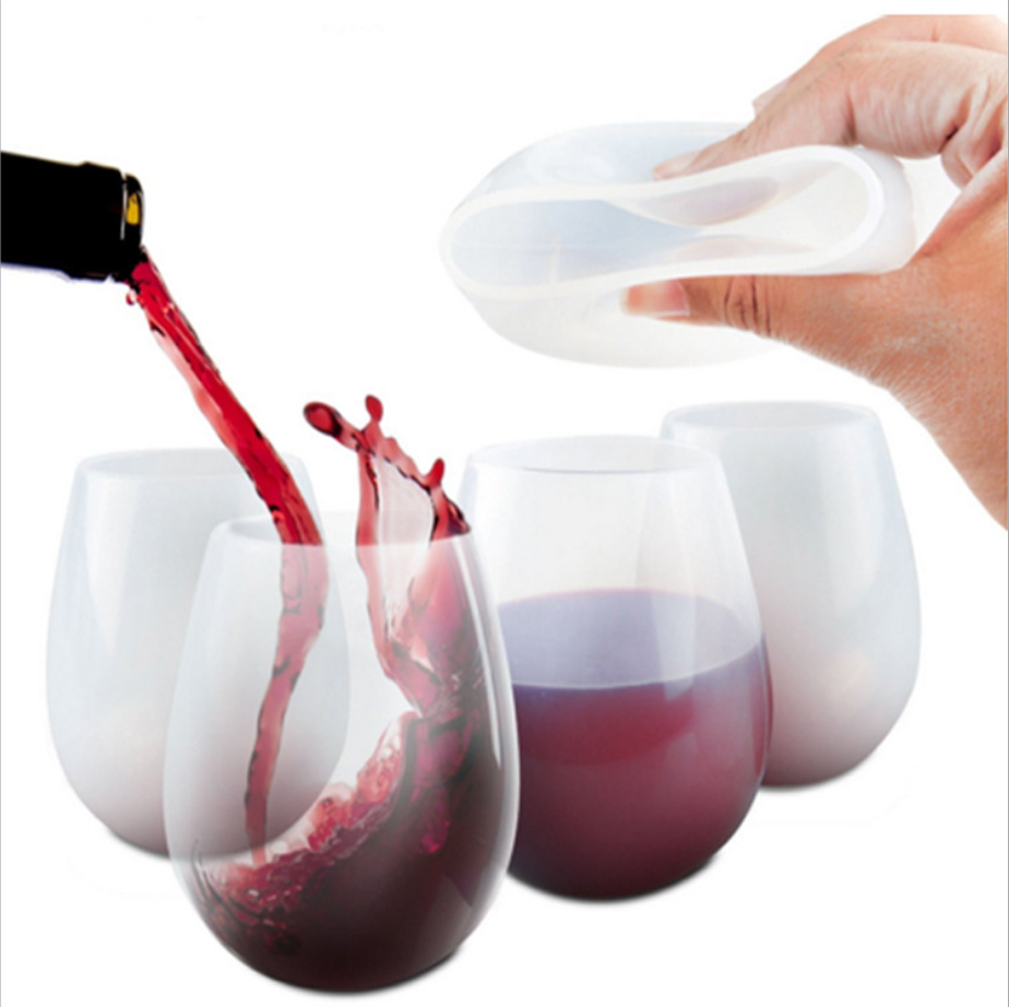 Unbreakable Rubber/Silicon Wine Glasses for Outdoor Camping 2