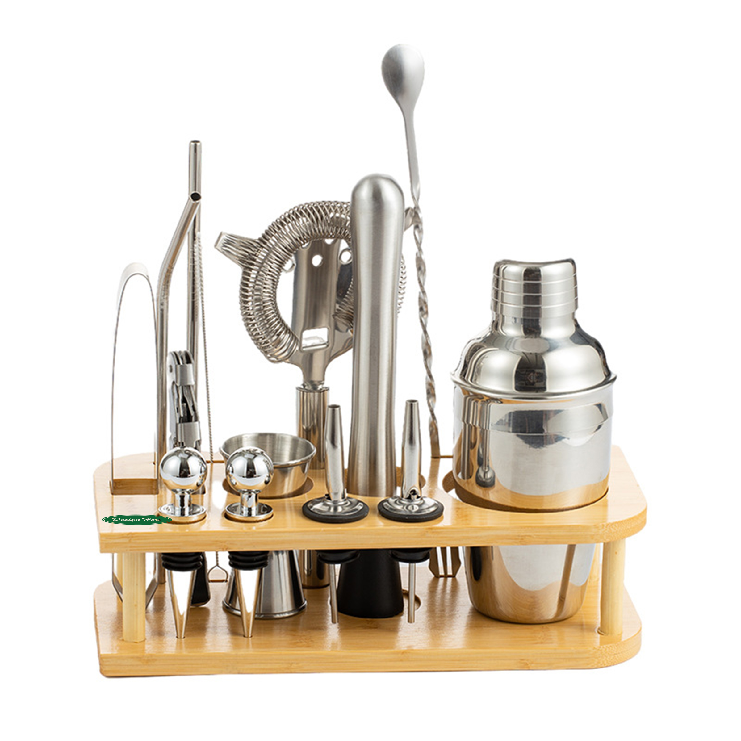 15-Piece Stainless Steel Cocktail Shaker Set 2