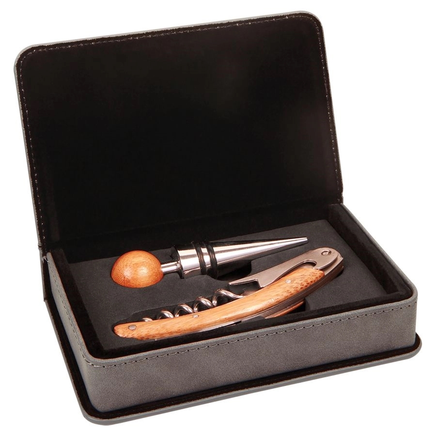Leather Wine 2 PIECE Tool Set 4