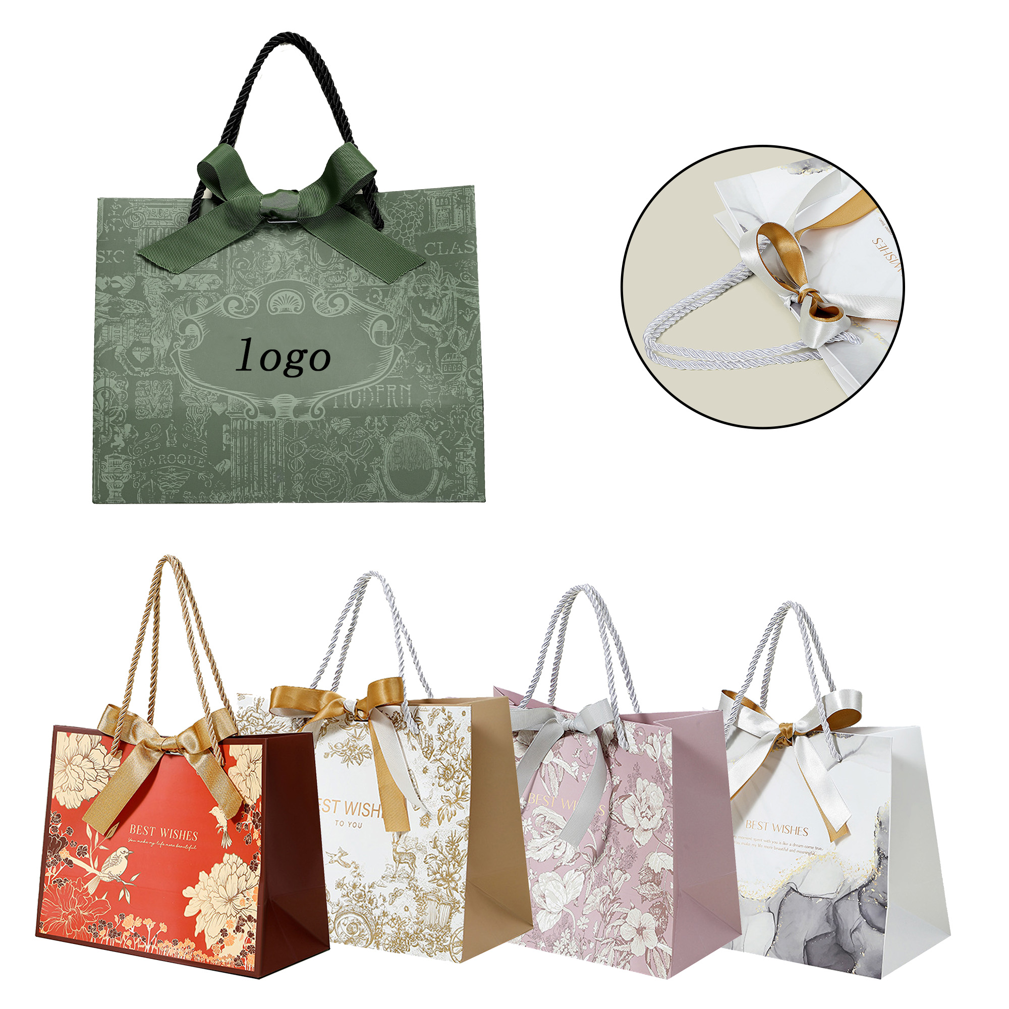 Fashionable Bow-Shaped Hand-Held Gift Bag 1