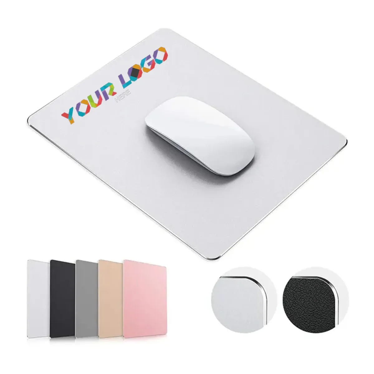 Premium Dual-Side Metal Aluminum Leather Mouse Pad 4