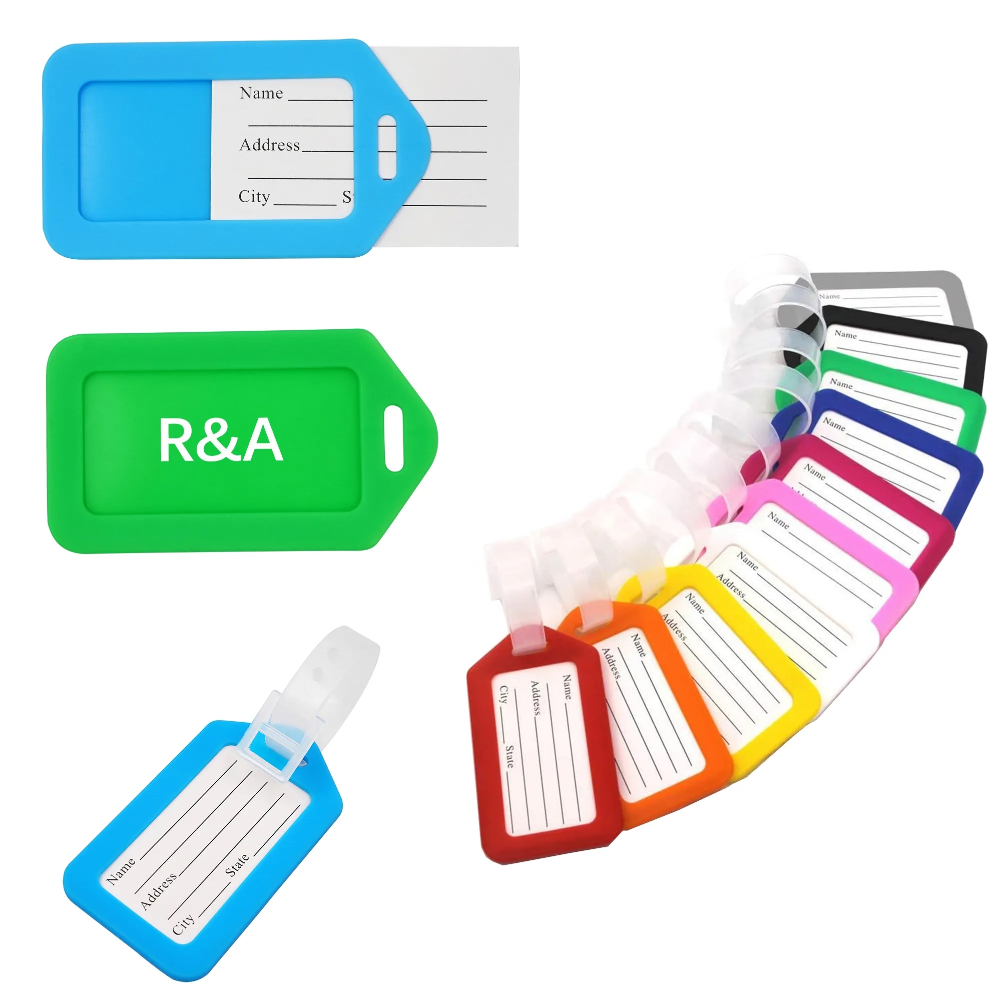 Plastic Luggage Identifiers with Lanyard 2