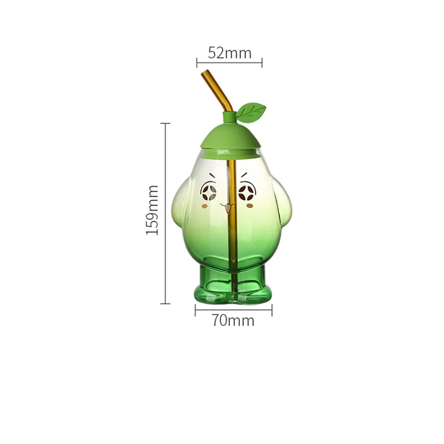 Creative Animal-Shaped Glass With Straw 7