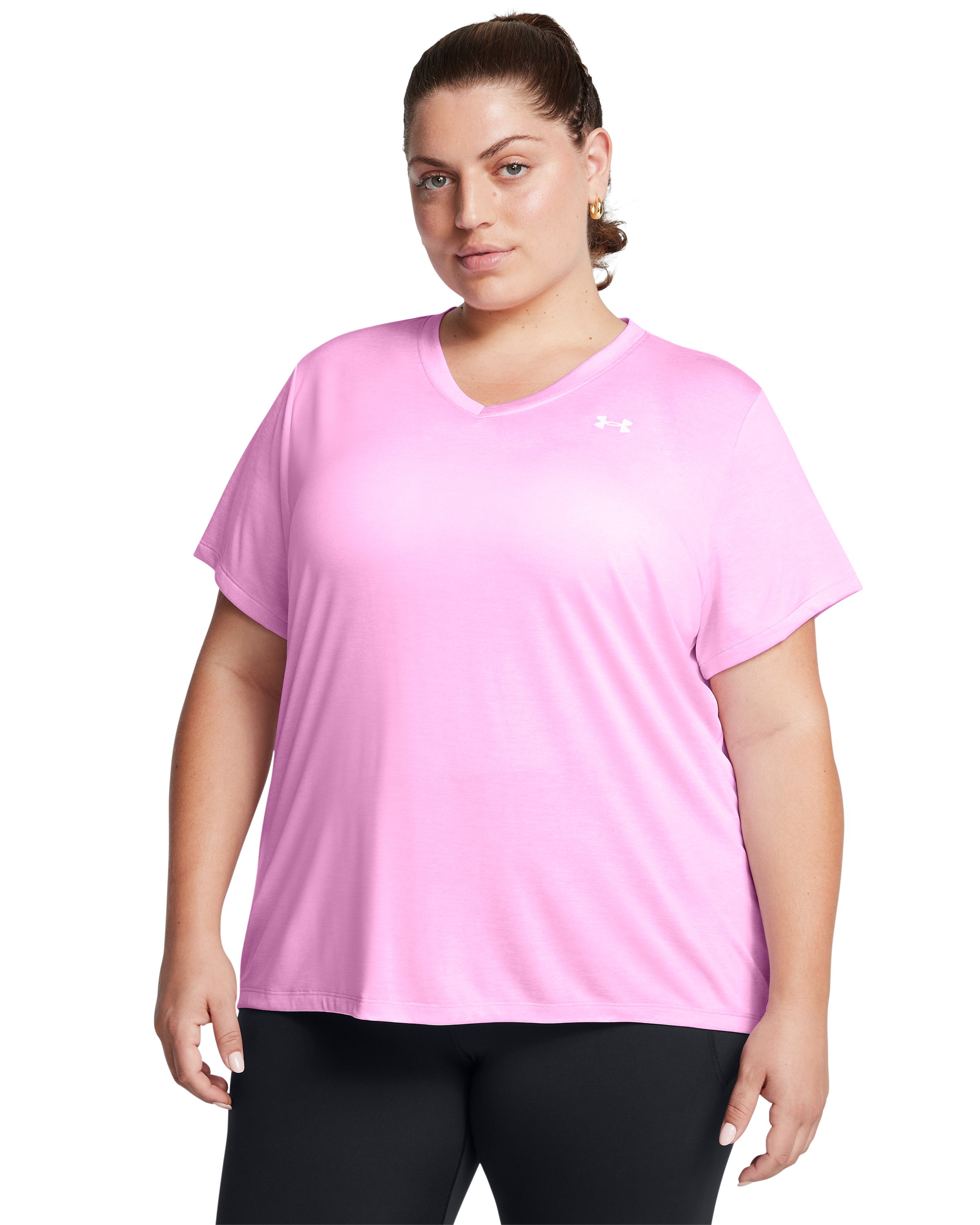 UA Tech Twist Women's V-Neck Short Sleeve 8