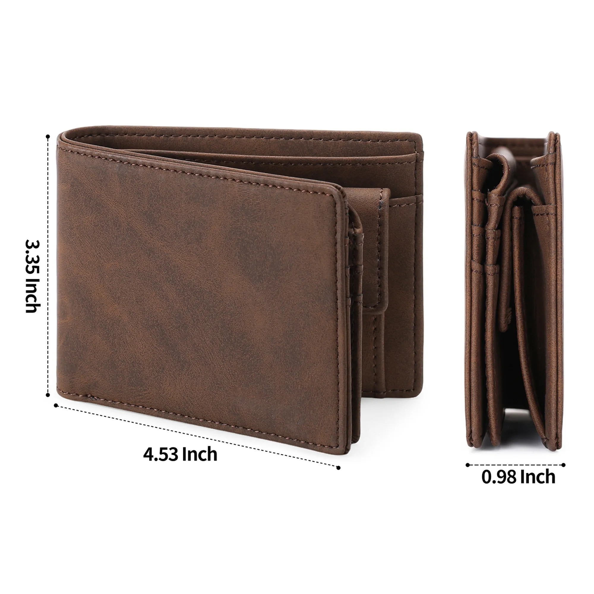 Fashionable Short Leather Men's Wallets 2