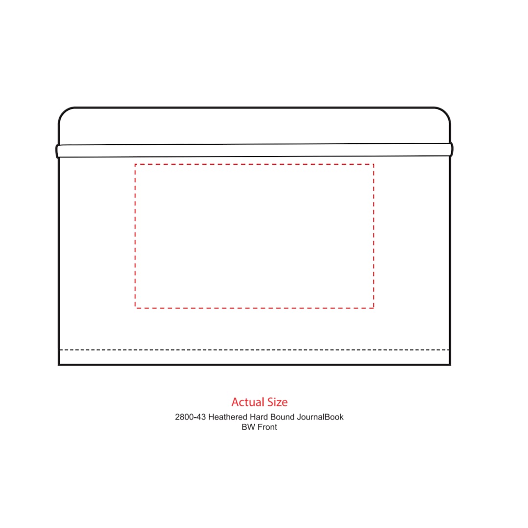 FSC® Mix 5.5" x 8.5" Heathered Hard Bound Journal 43