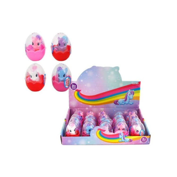 Lovely Pony Horses in Egg - 4 Colors Brush Included 2