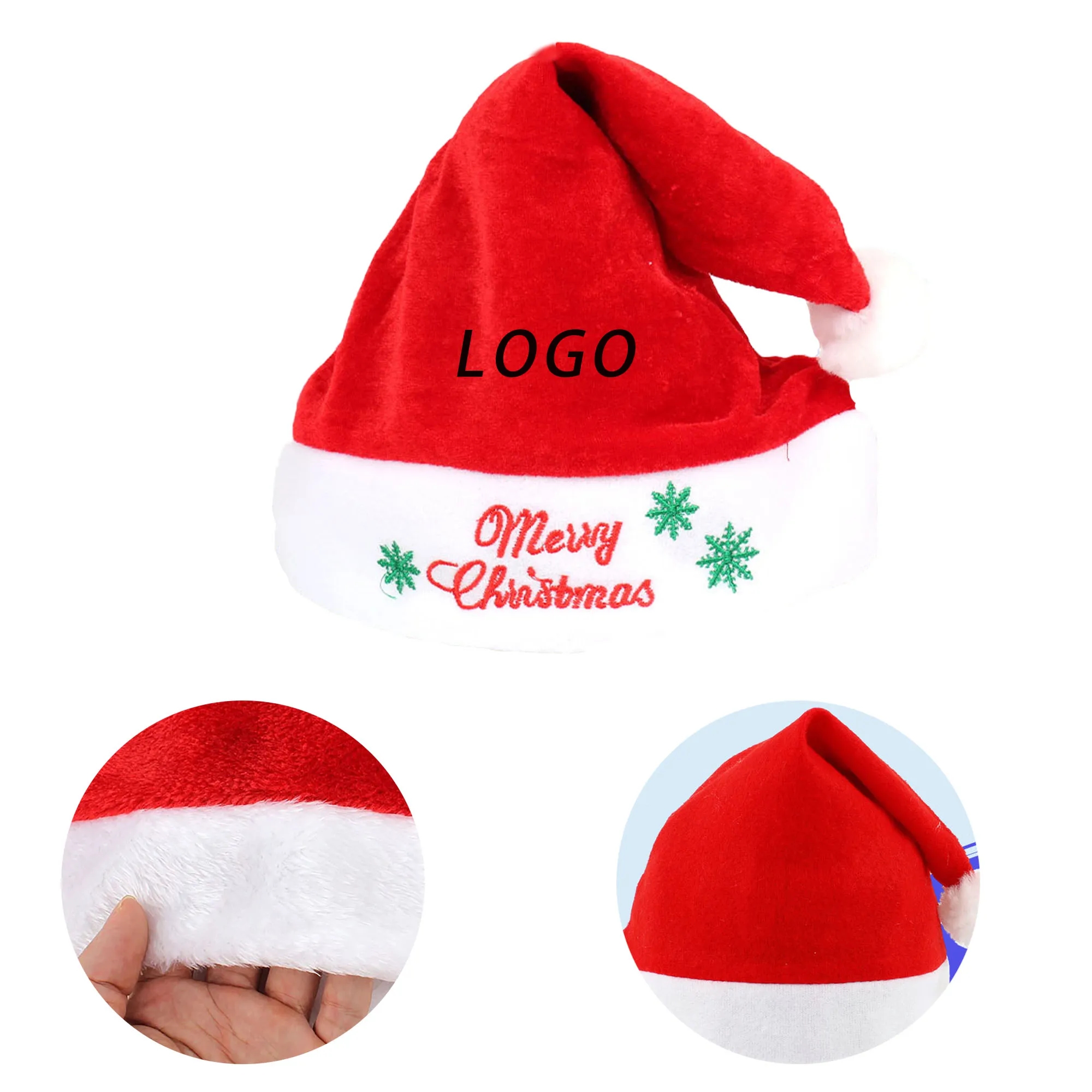 Festive Christmas Hat With Logo For Surprise, Holidays