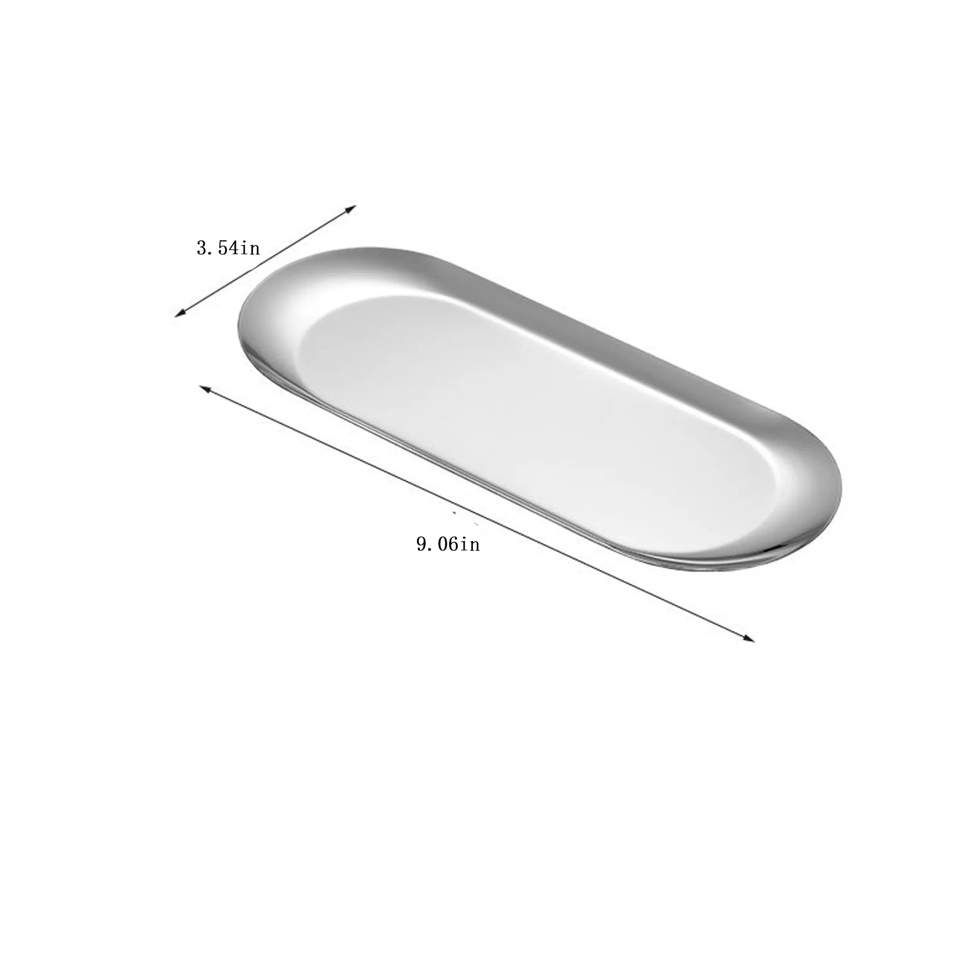 Custom Logo 304 Stainless Steel Oval Tray 3