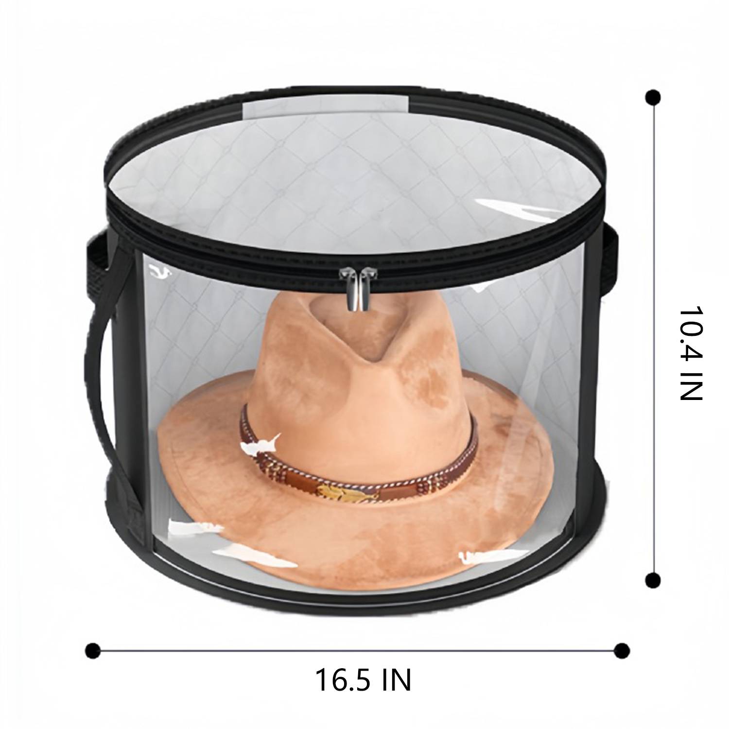 Transparent Foldable Hats Storage Box w/ Handle 2
