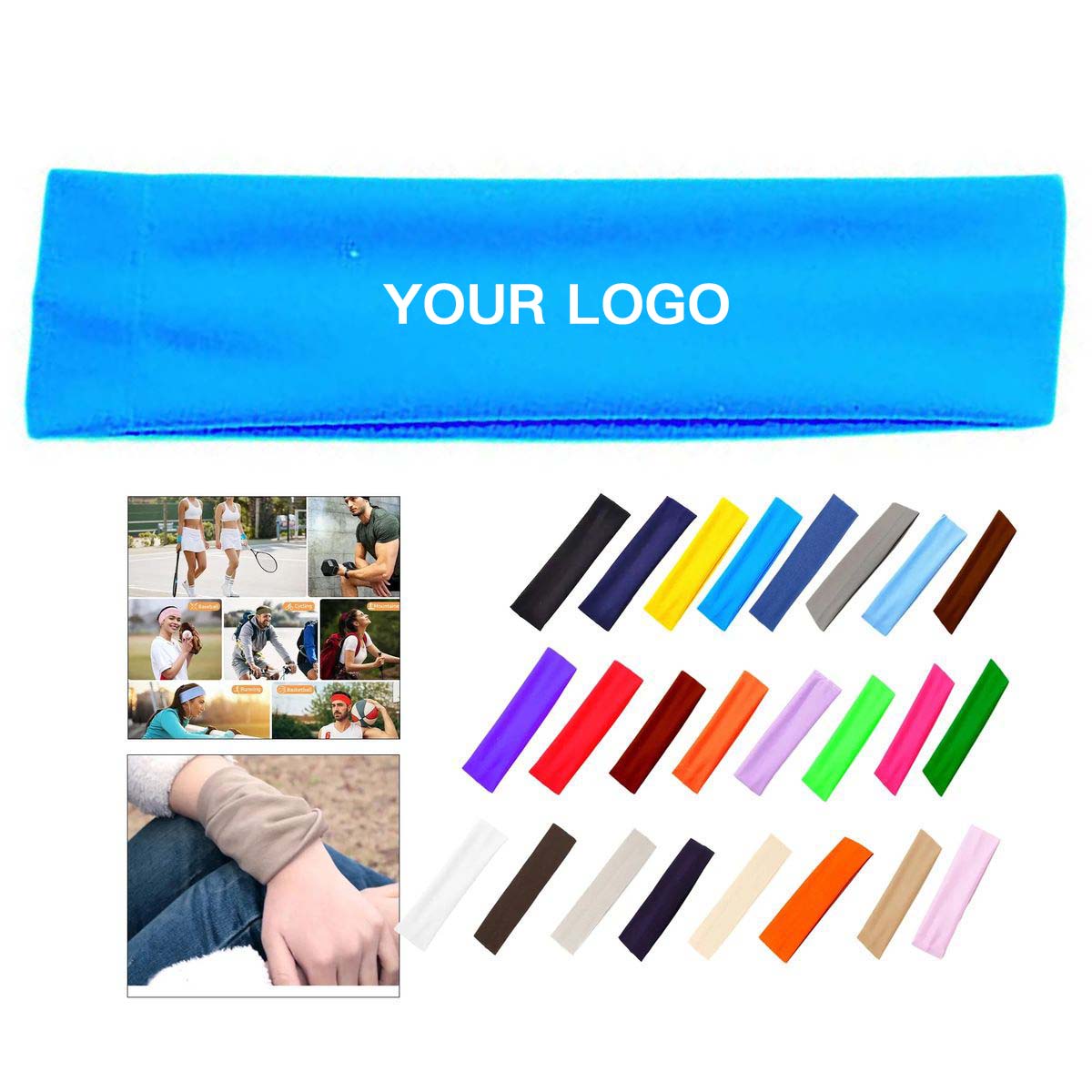 Solid Color Sports Headband for Comfort 3