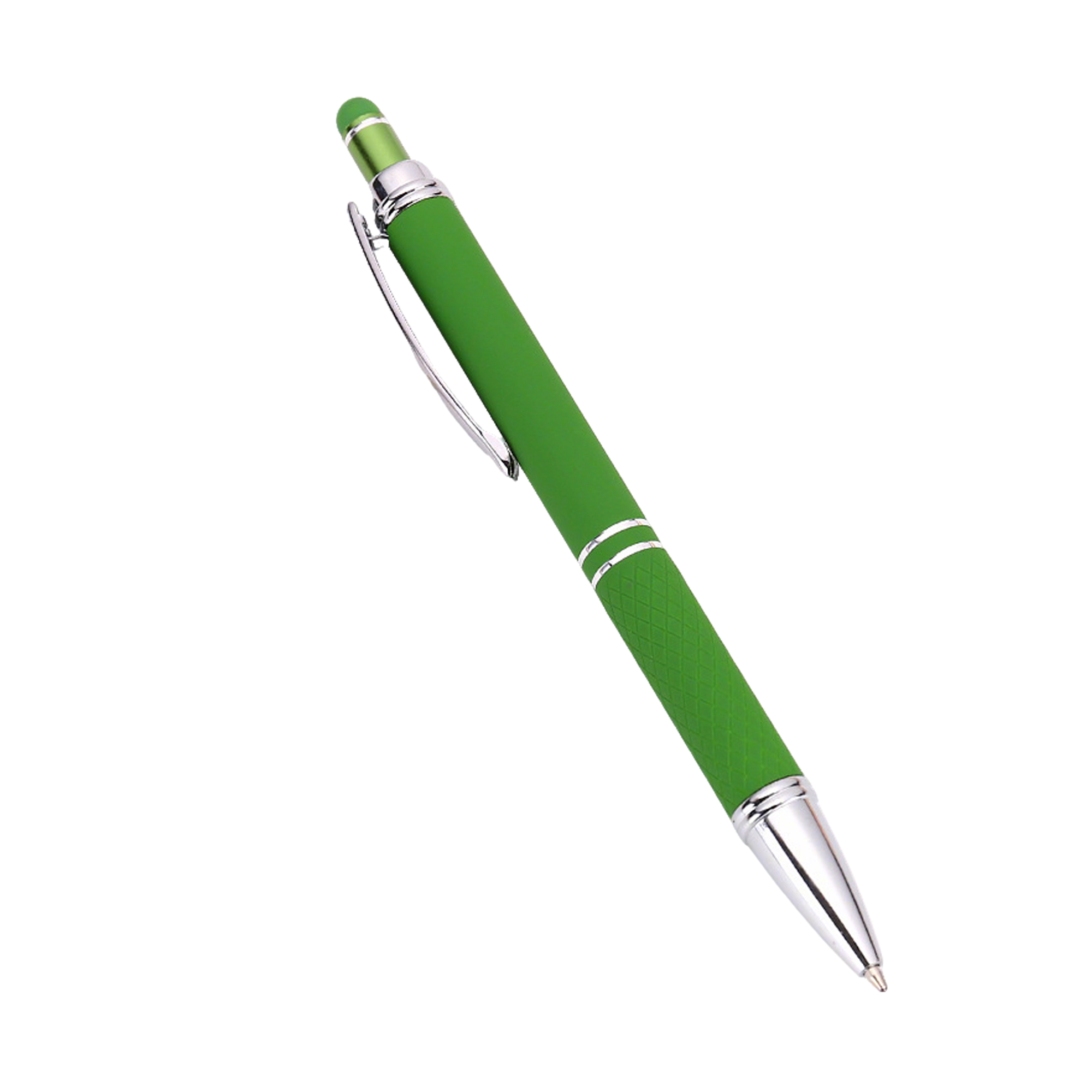 Metallic Stylus Ballpoint Pen With Soft Touch 5.5" Length 3