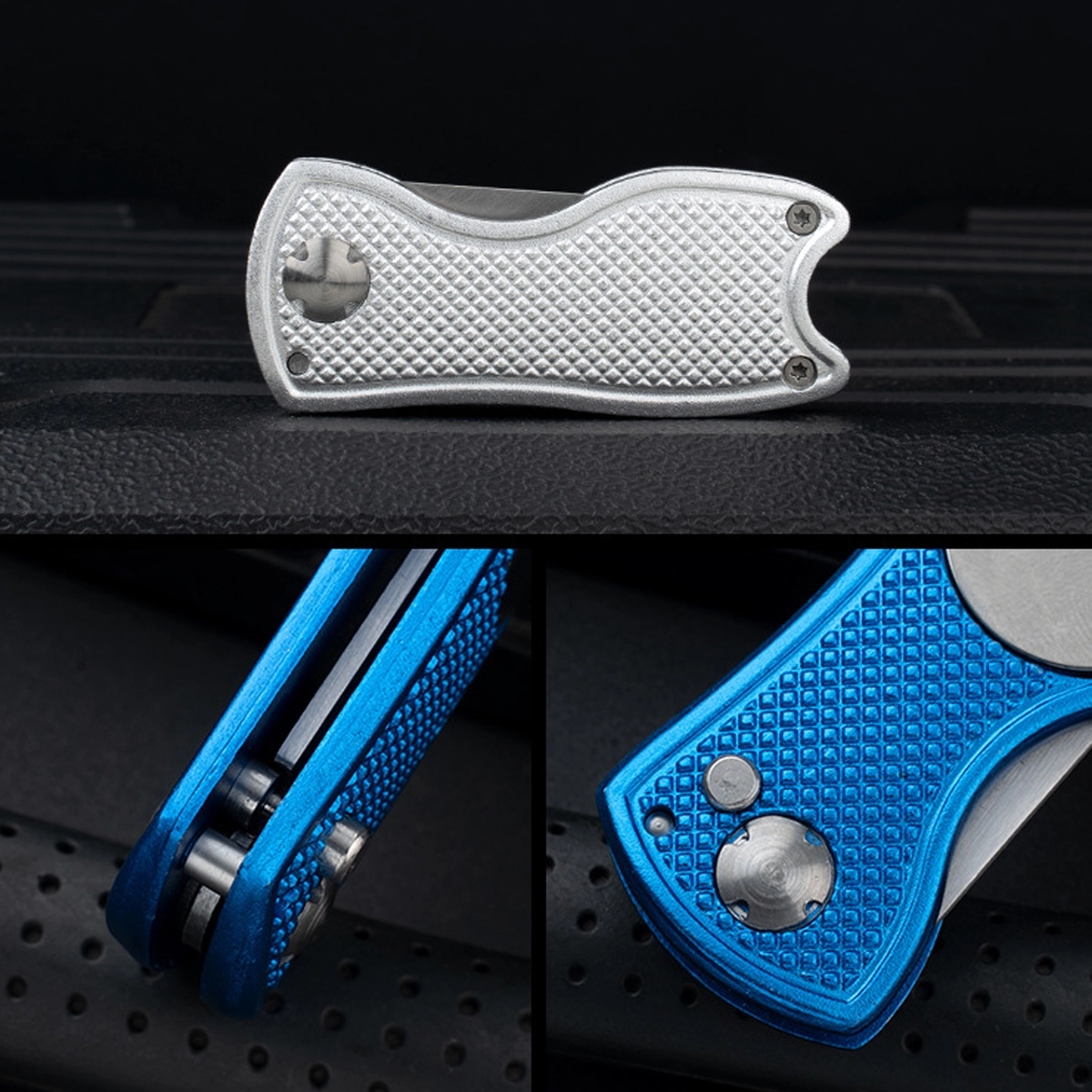 Foldable Pop-Up Button Stainless Steel Golf Ball Marker 1