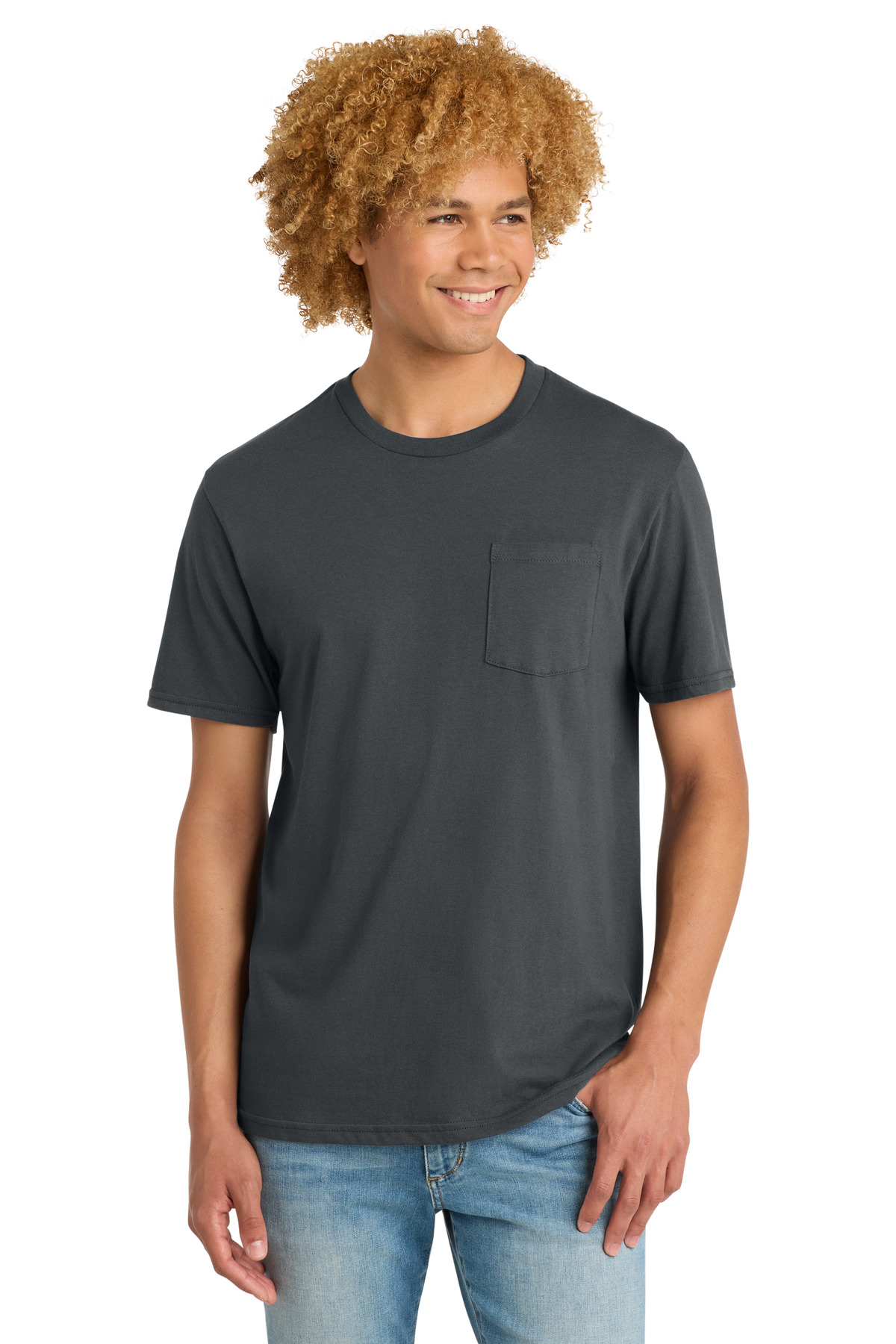 District Very Important Tee with Pocket. DT6000P 32