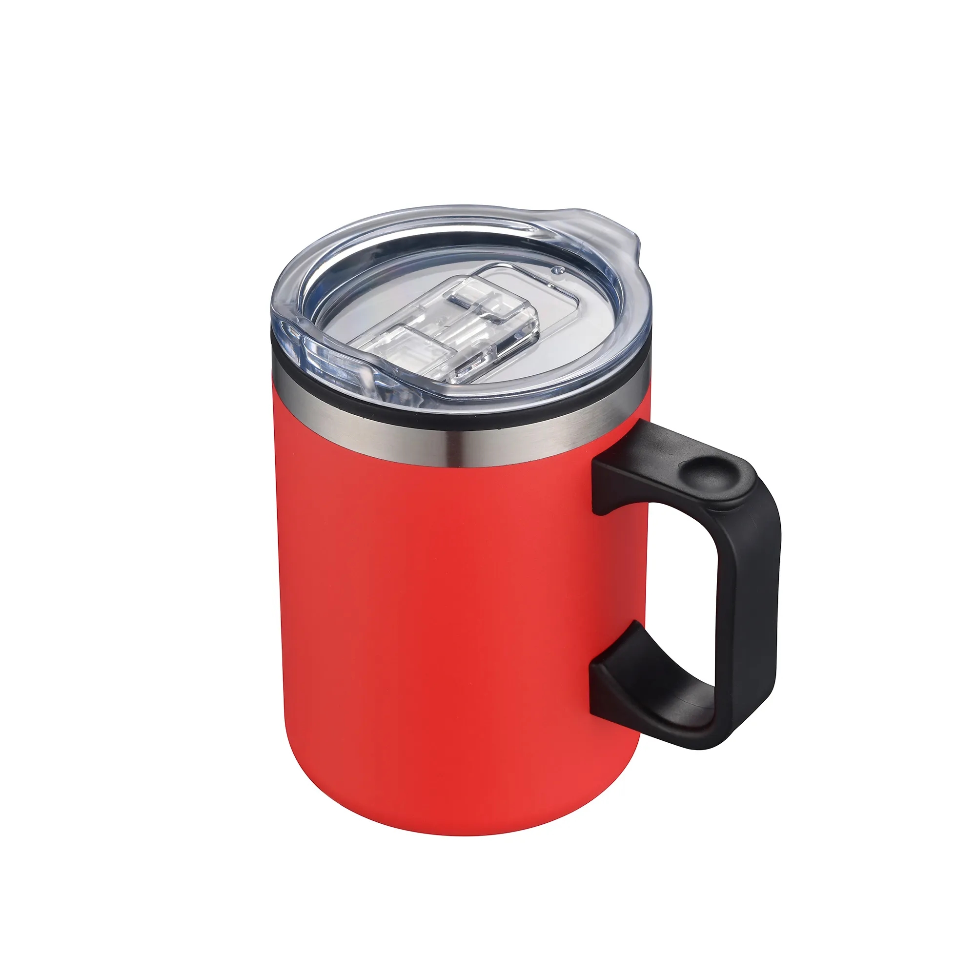 14oz. Double Wall SS / PP Campfire Mug with Clear Lid 13