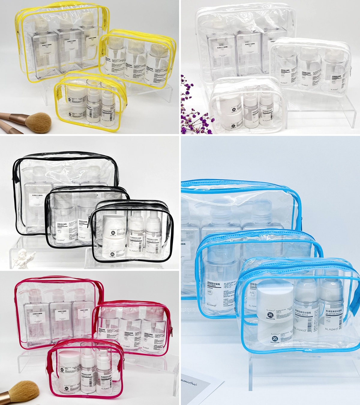Customized PVC Transparent Cosmetic Pouch / Bag 2