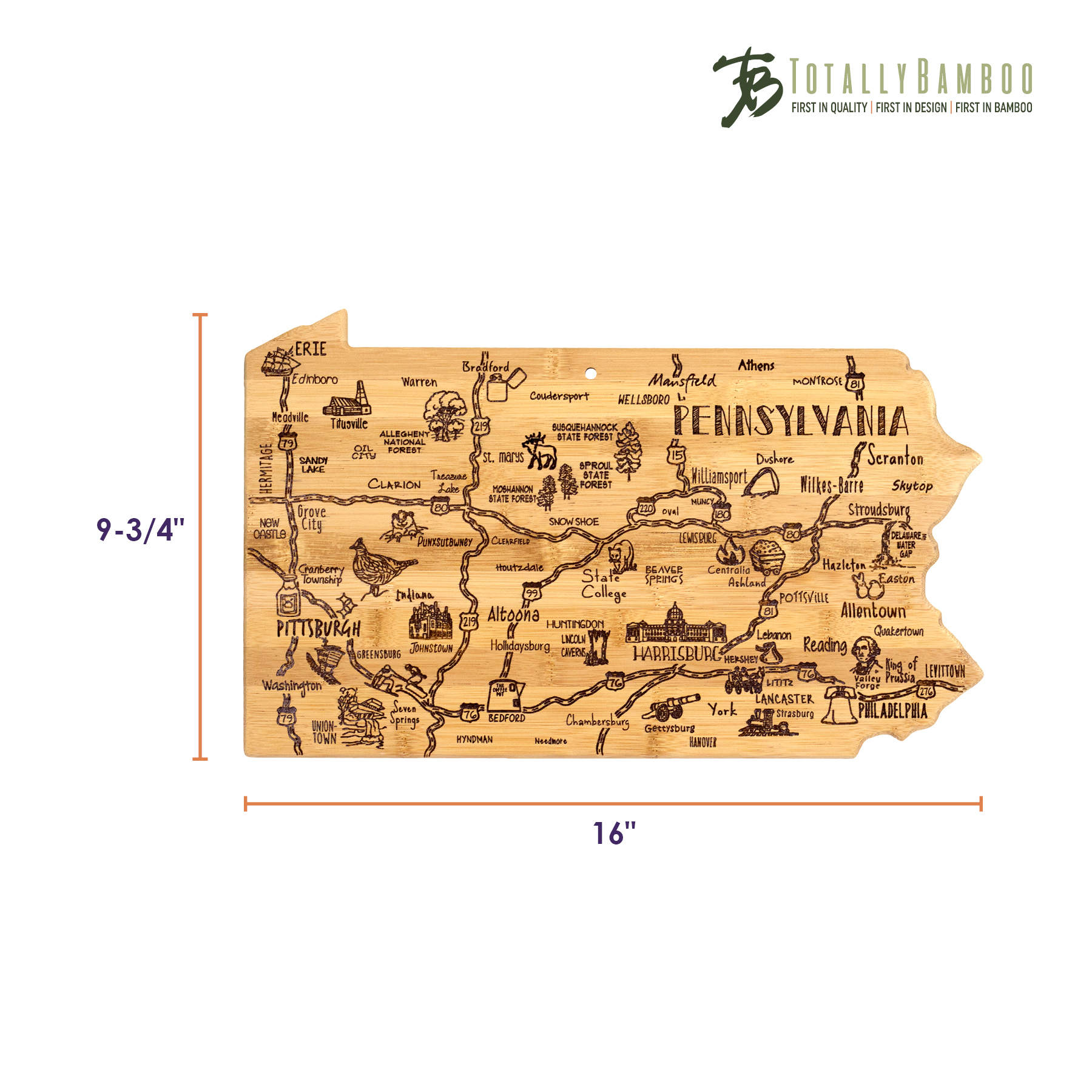 Destination Pennsylvania Cutting & Serving Board 3