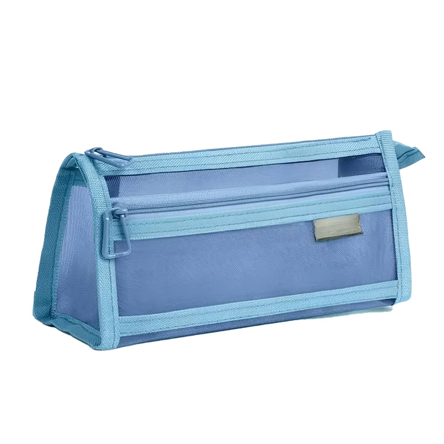 Double-Layer Large Capacity Transparent Mesh Pencil Case 2