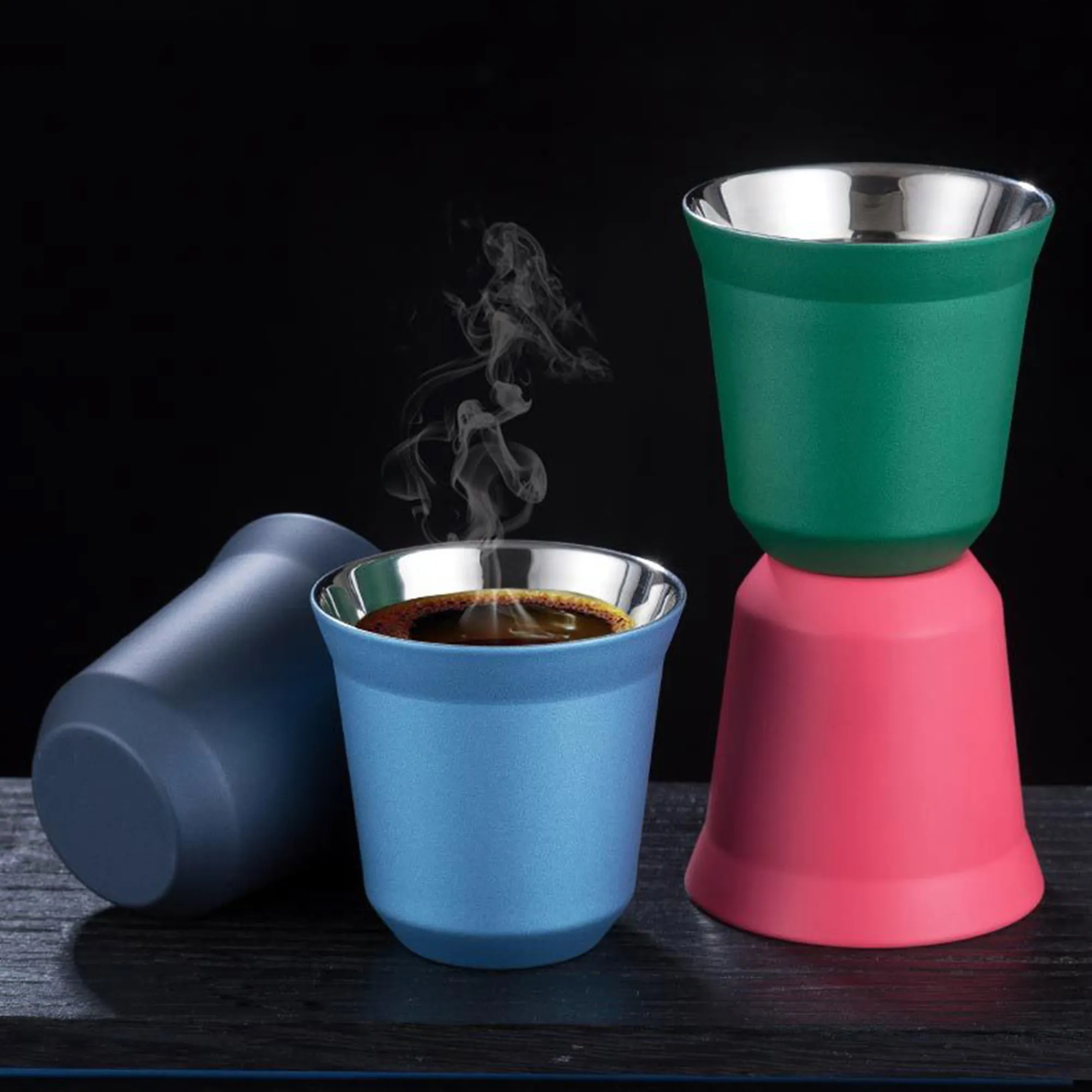 Colorful Double-Wall Stainless Steel Coffee Cup 6