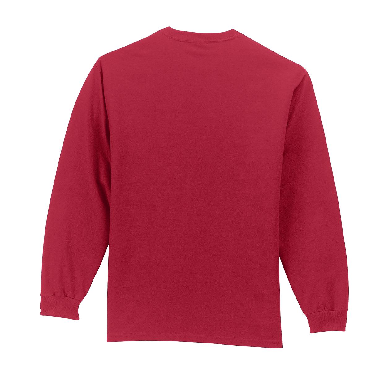 Port & Co Long Sleeve Essential Pocket Tee. PC61LSP 22