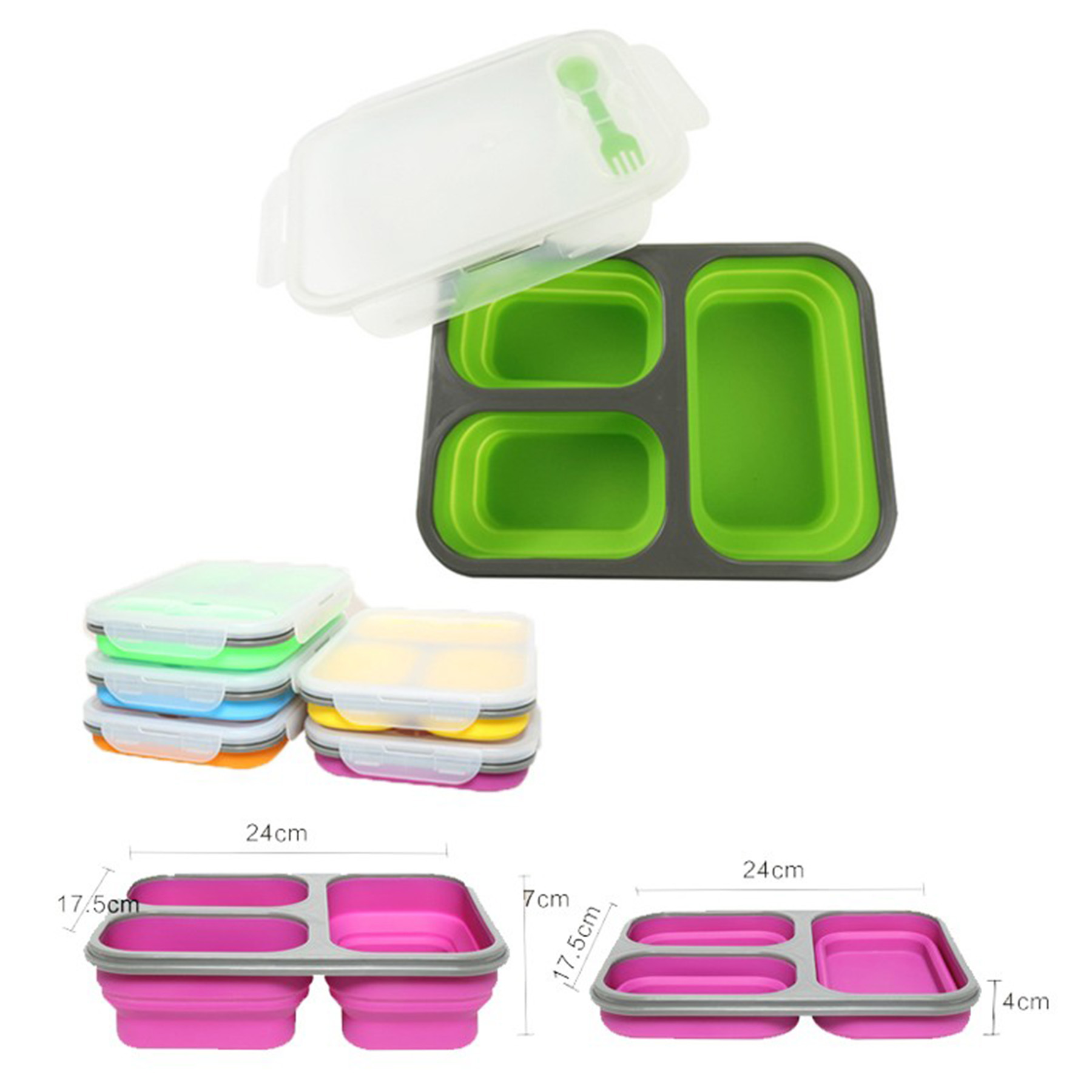 Silicone Folding Lunch Box 1
