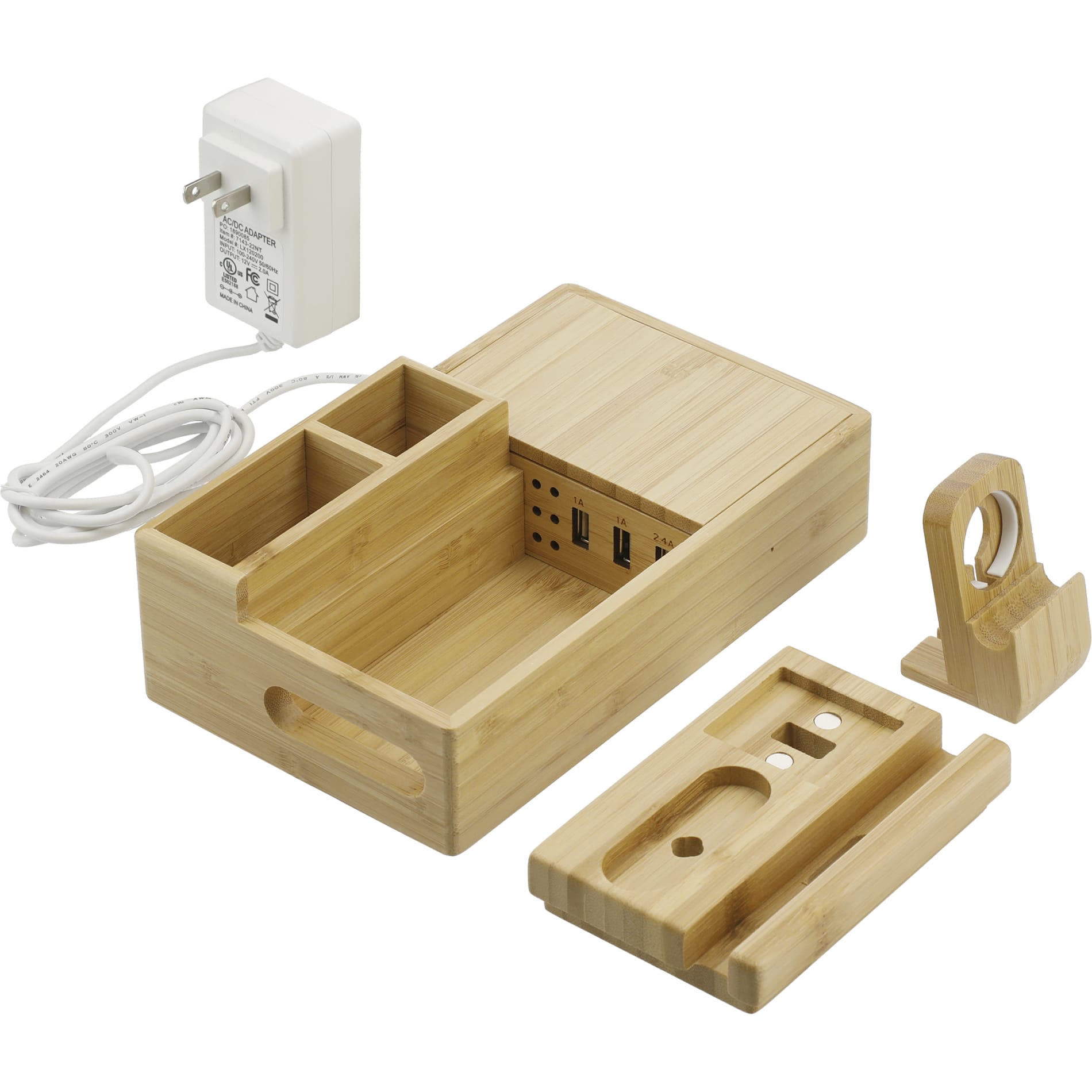 Bamboo Fast Wirelsss Charging Dock Station 45