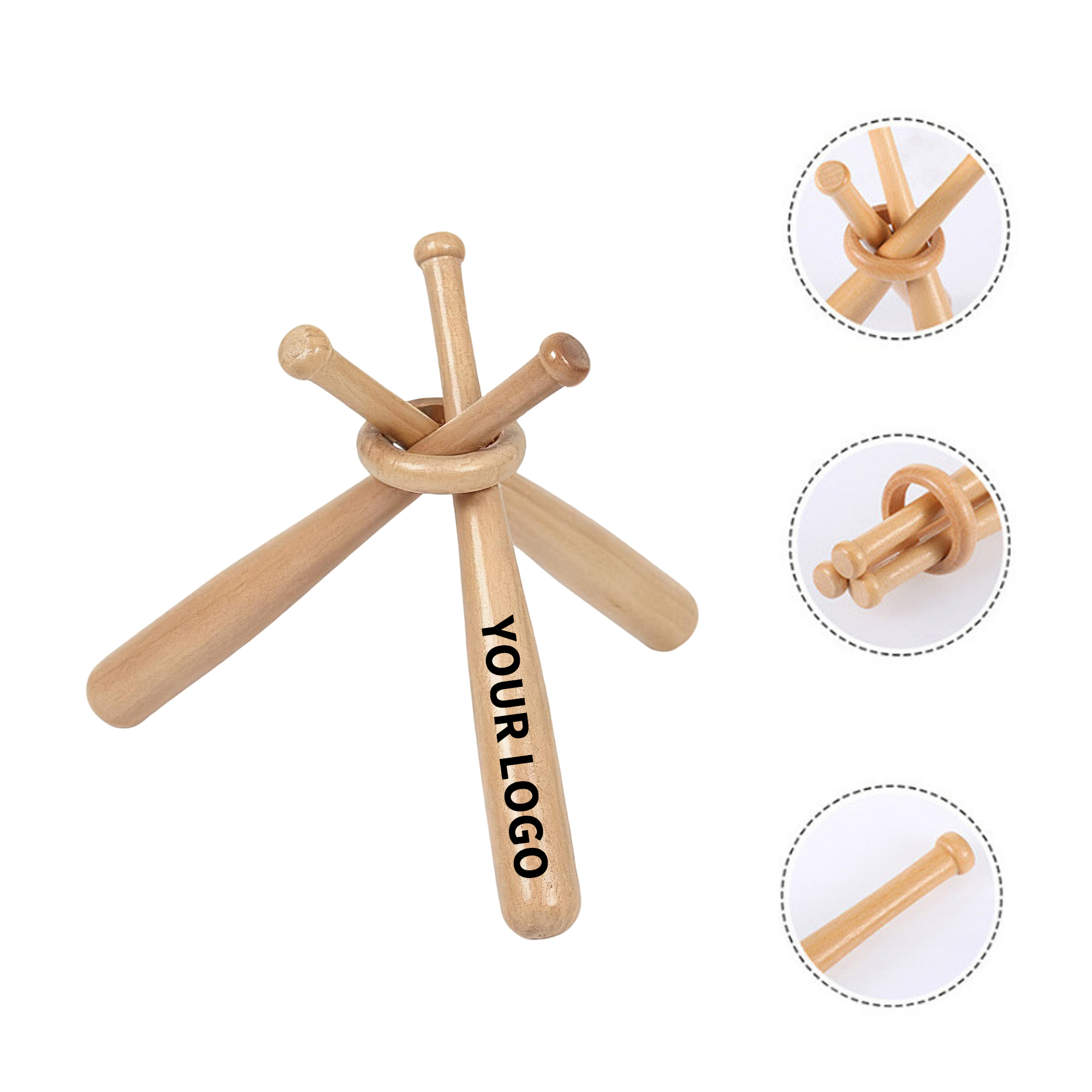 Mini Wood Baseball Bat For Souvenir Display 2