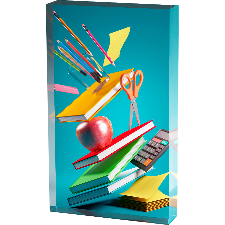 Clear Acrylic Paper Weight (4"x 6"x 3/4") Full Colour PhotoImage