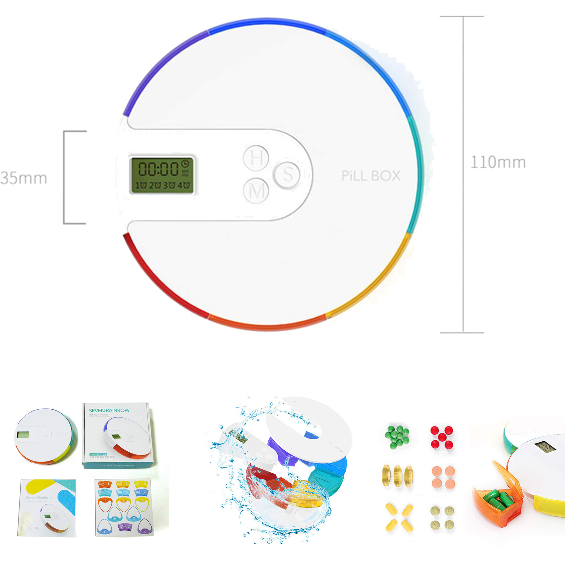 Automatic Pill Dispenser Digital Weekly Pill Organizer 2