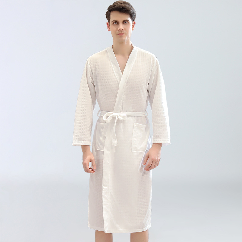 Women Men Waffle Bathrobes for Spring Summer 14