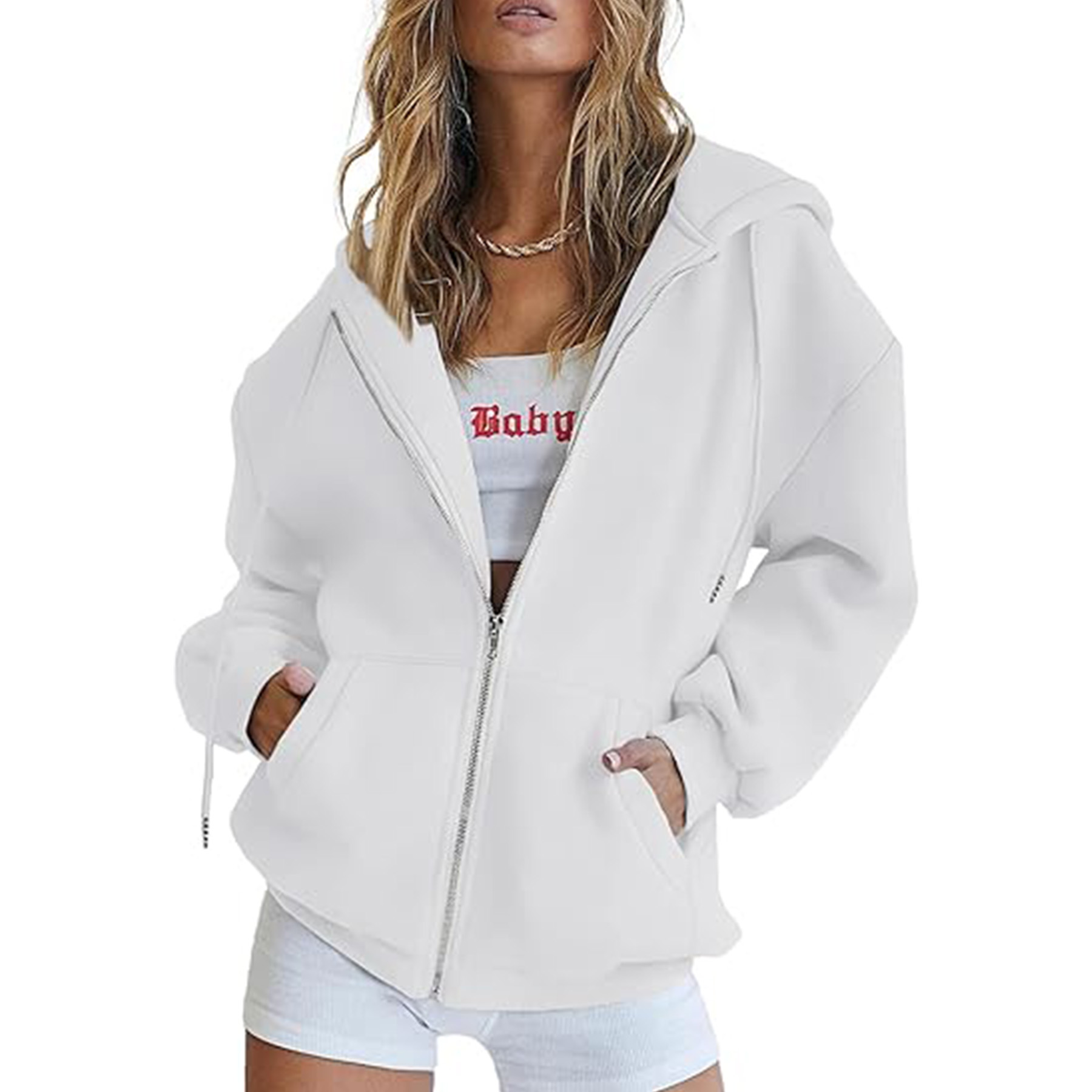 Casual Zip Up Long Sleeve Hoodie Jacket 8