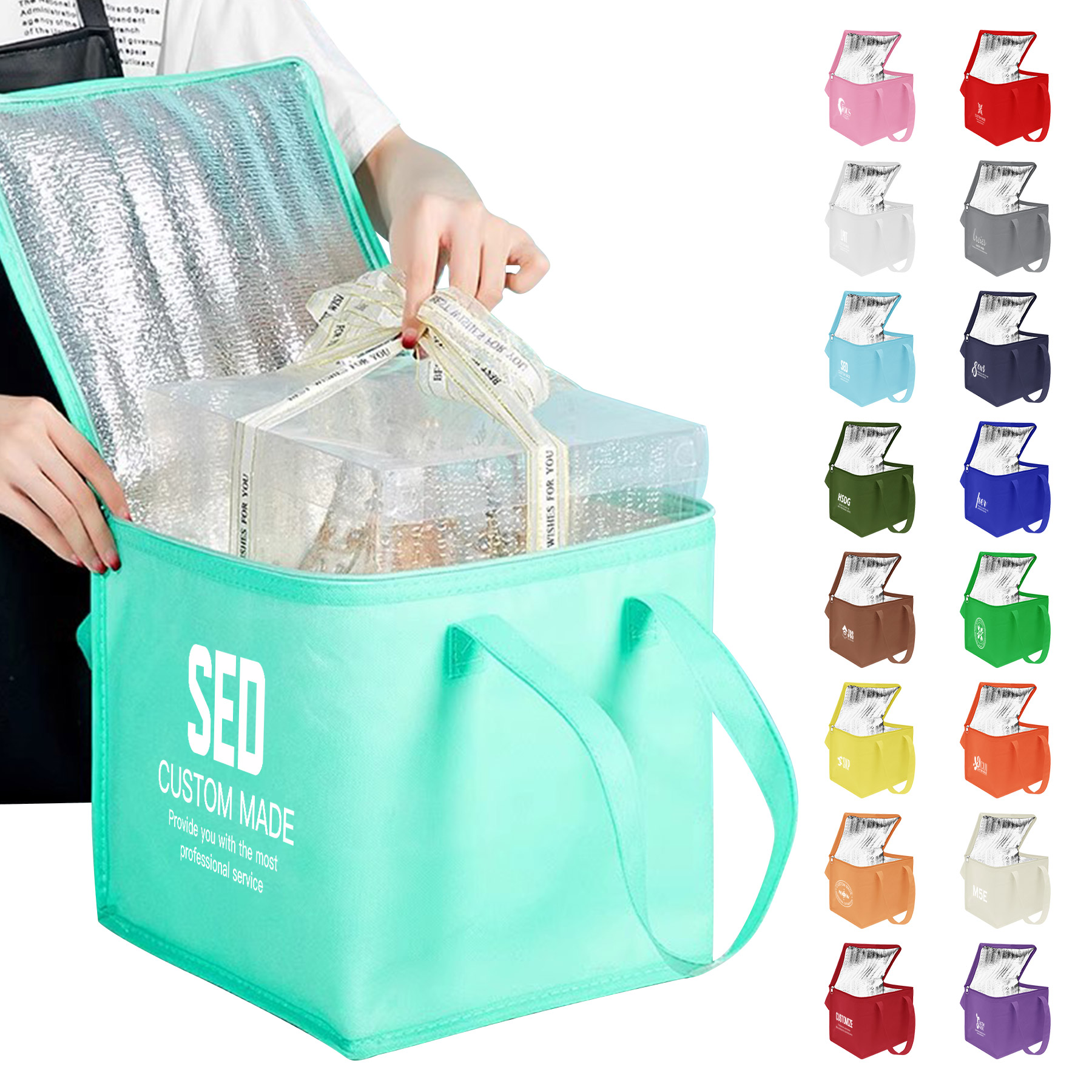 Insulated Reusable Non-Woven Cooler Bag 8