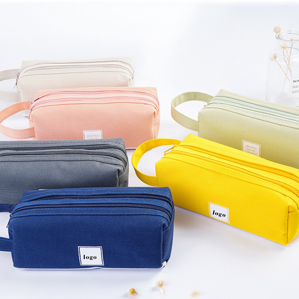 Canvas Stationery Pouch Pencil Case, custom desk accessory with logo imprint 2