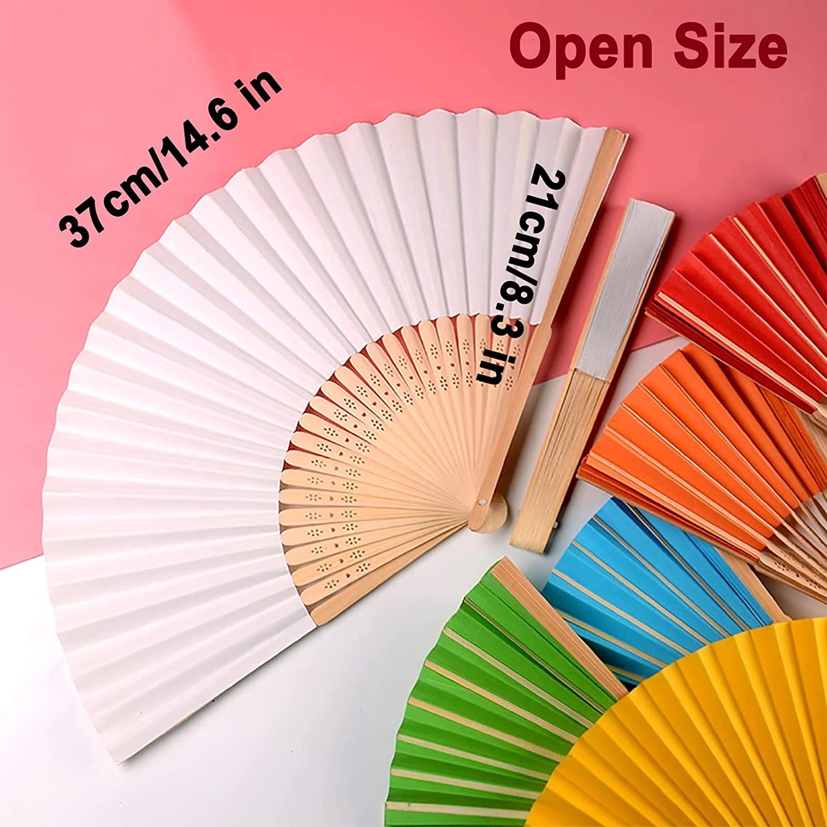 Foladble Paper Bamboo Fan 3