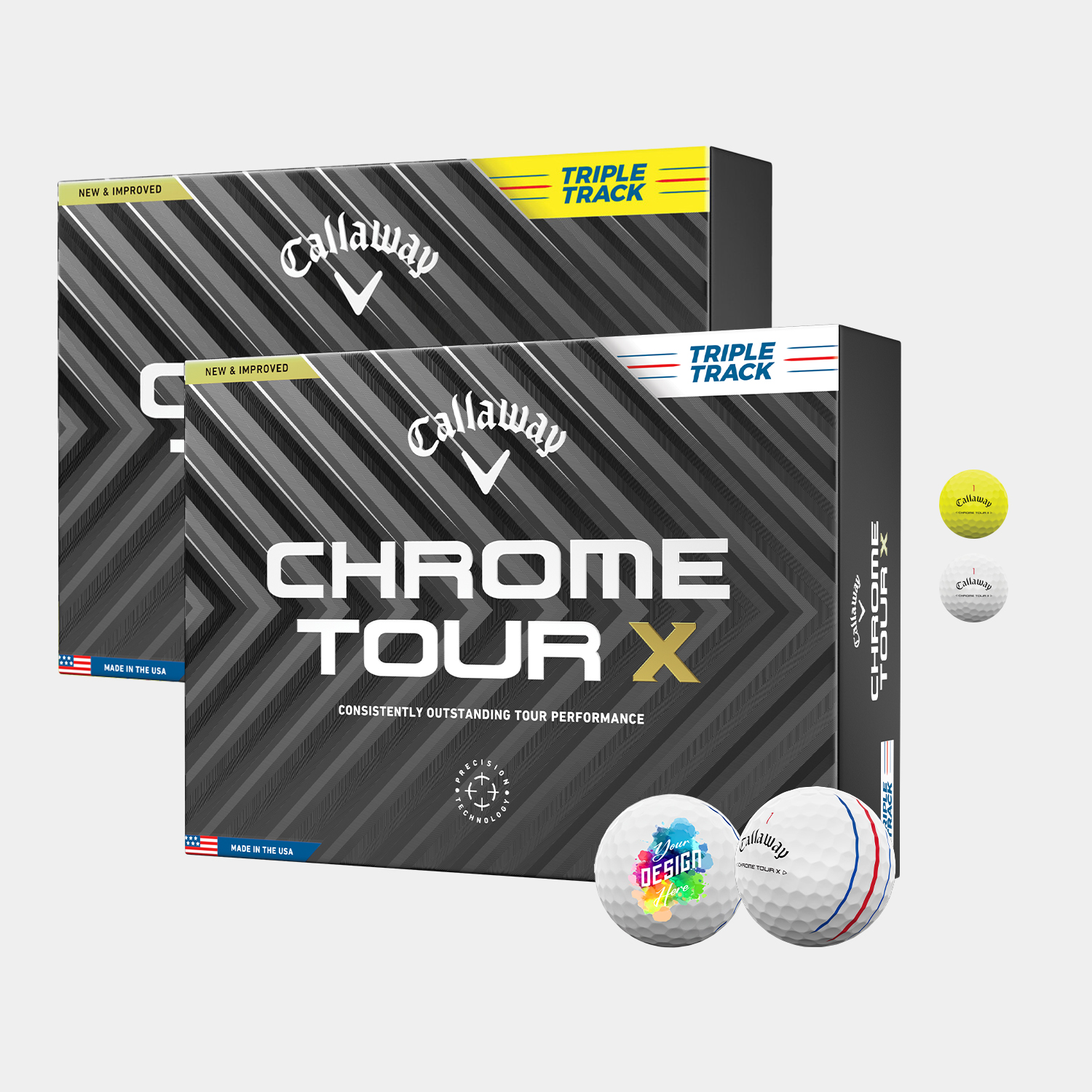 Callaway® 12 Pack Chrome Tour X Triple Track Golf Balls 4