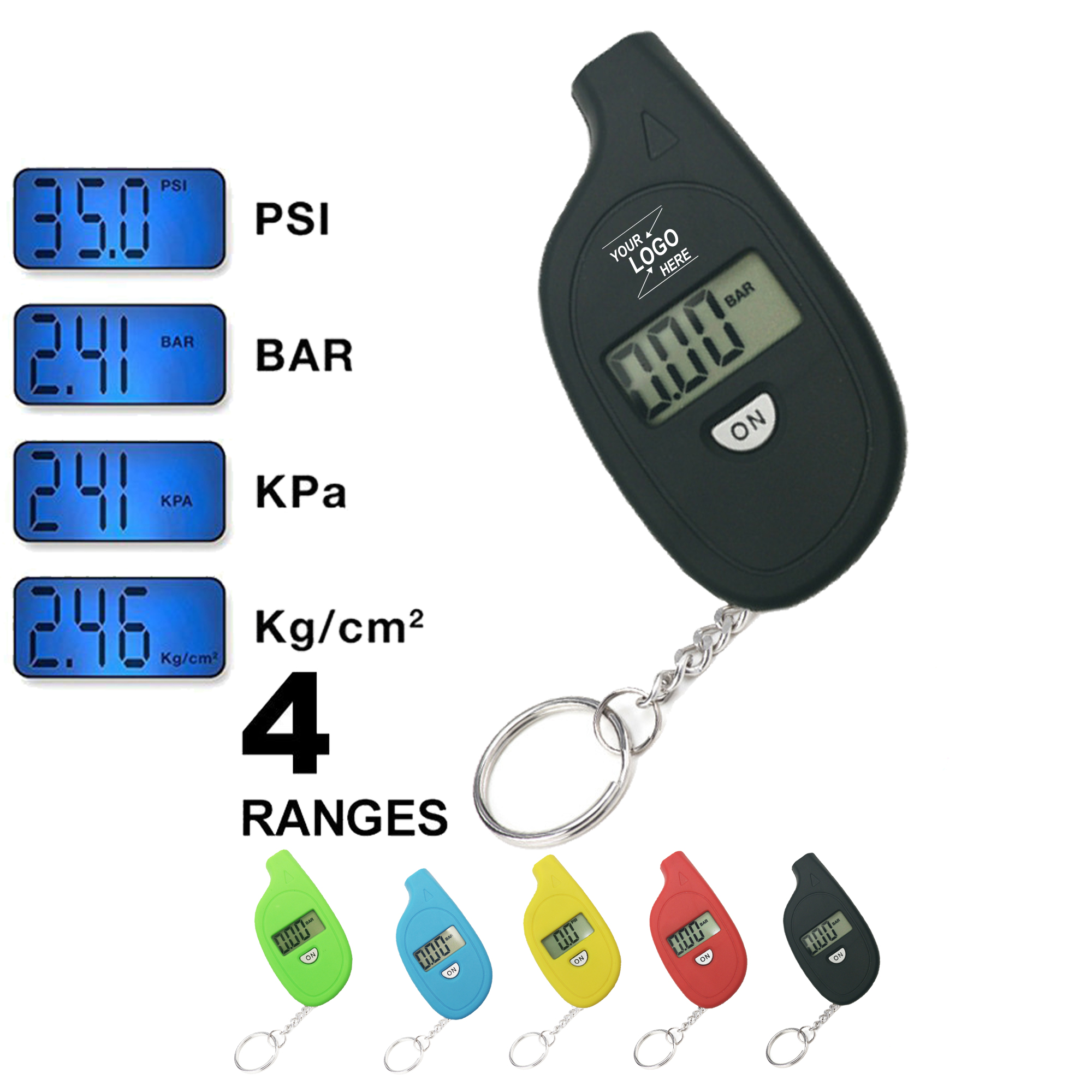 Keychain Mini Tire Pressure Gauge 7