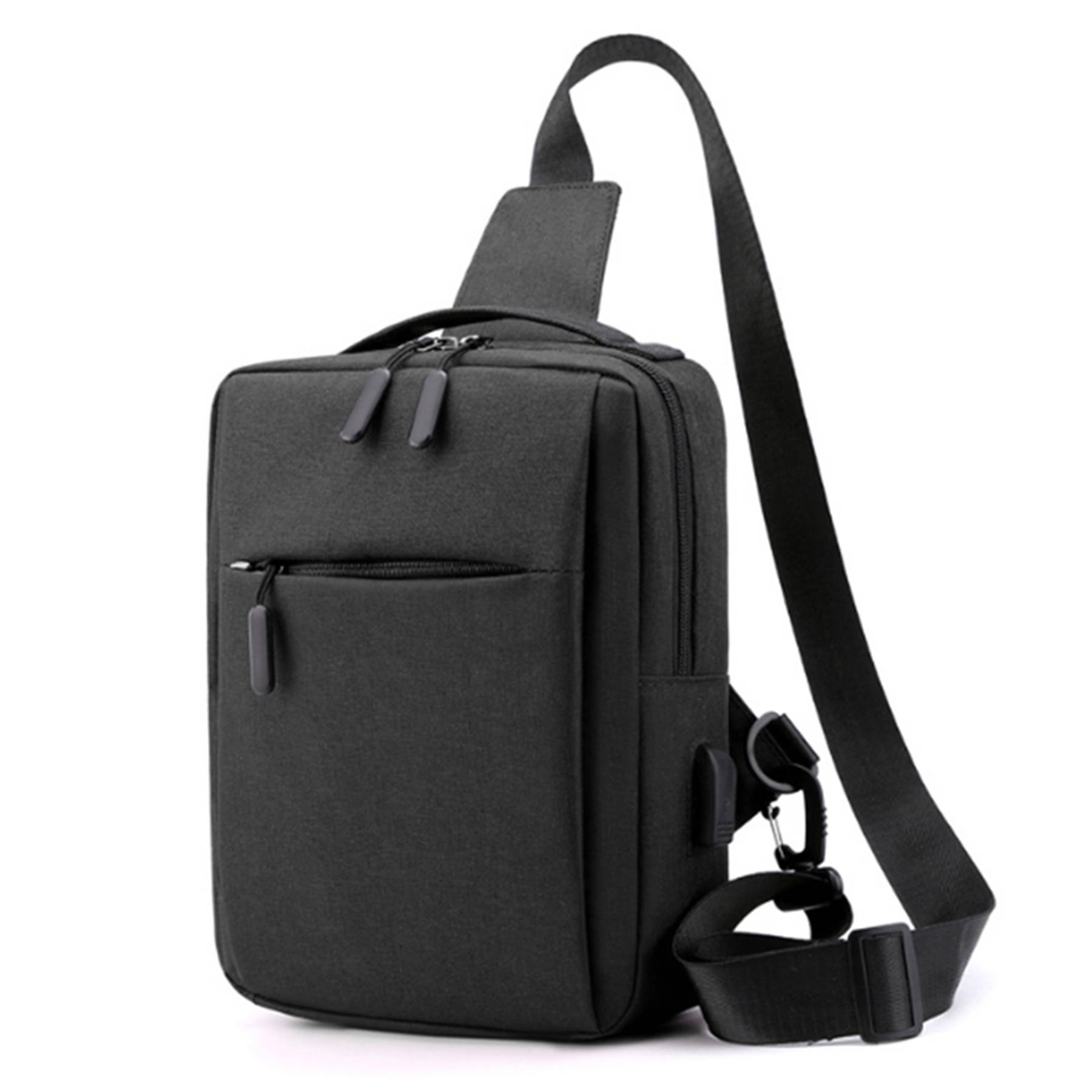 Oxford Waterproof Crossbody Bag With USB Charging Port 2