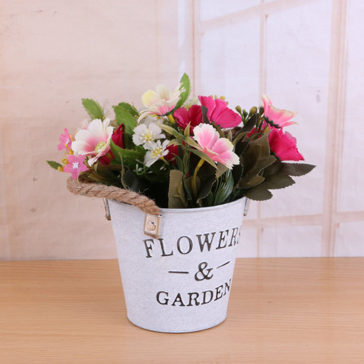 Metal Flower Bucket 3