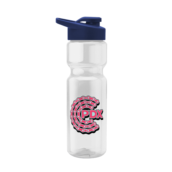 Blazer 28oz Transparent Bike Bottle w/Drink-thru Lid 2341
