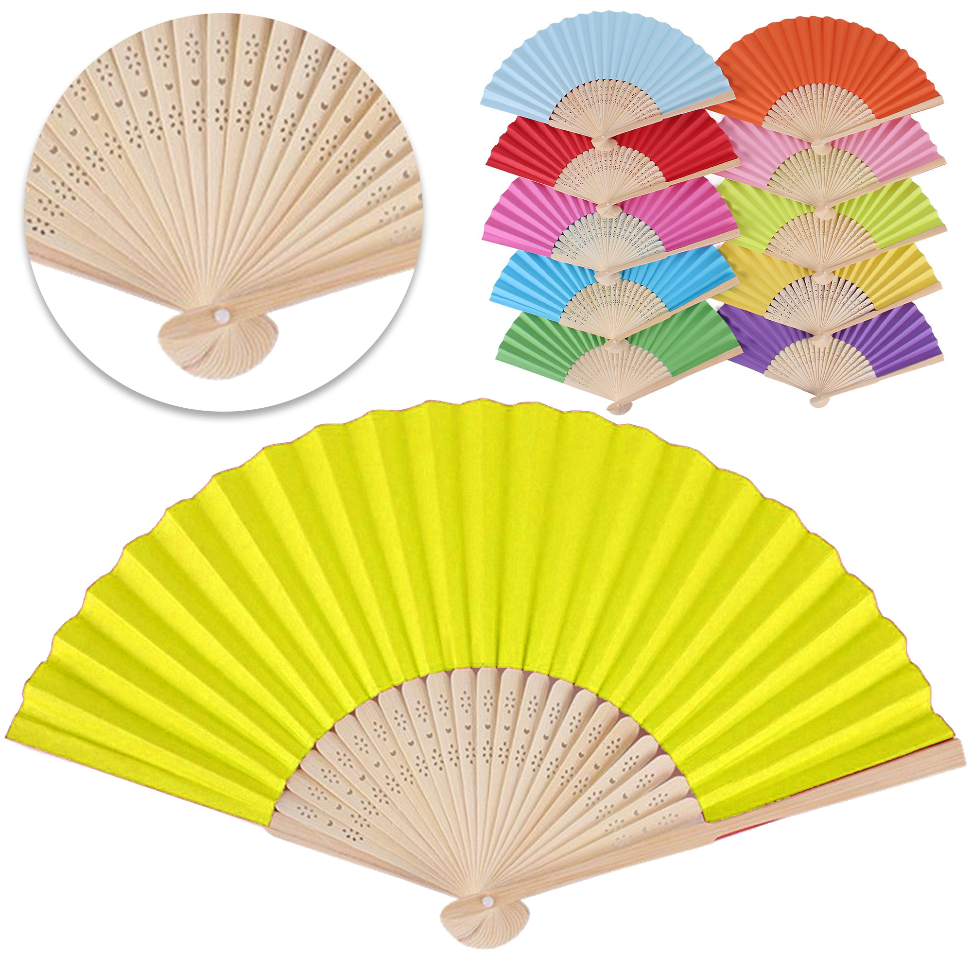 Patterned Bamboo Fan 2