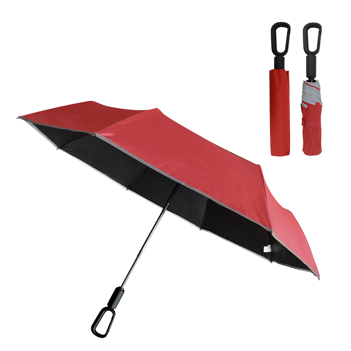 Ridgeline 46" Arc Reflective Umbrella with Carabiner Handle 8