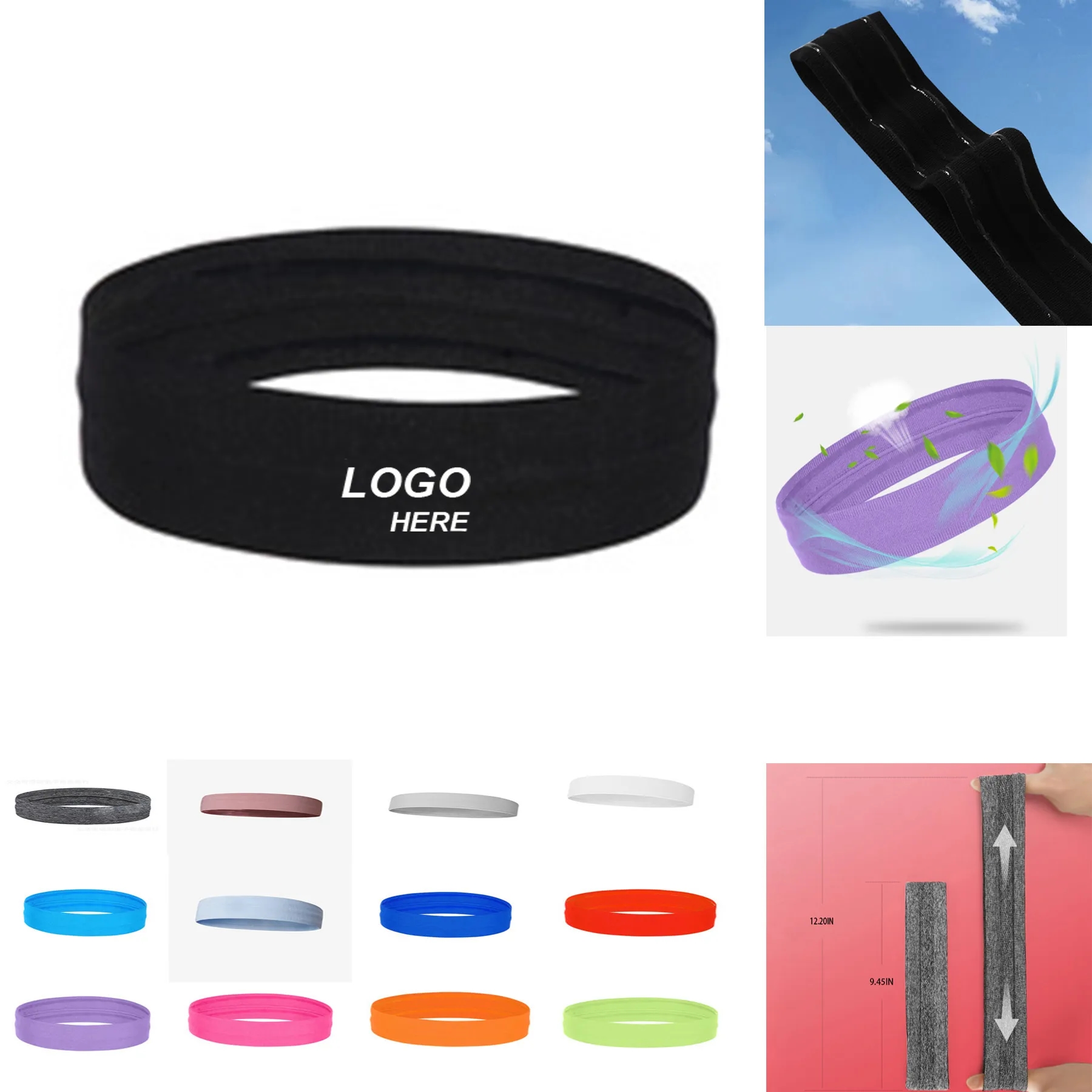 No-Slip Performance Headband - Outdoor Sweat Control Band 5