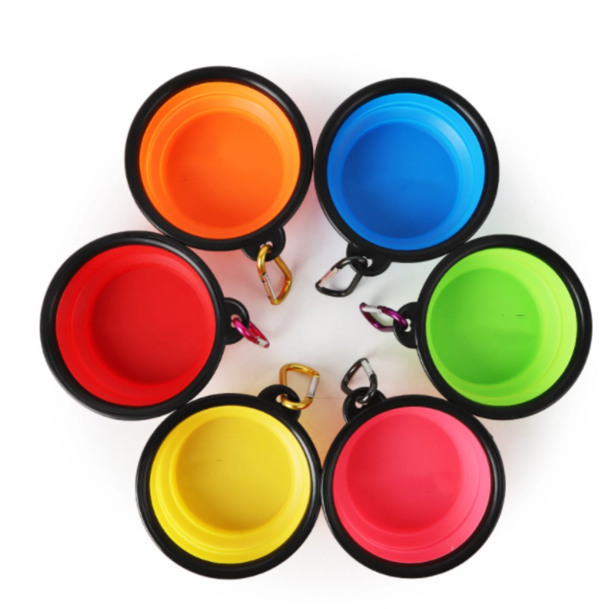 Full Color Collapsible Silicone Dog Bowls MOQ 100 PCS 3