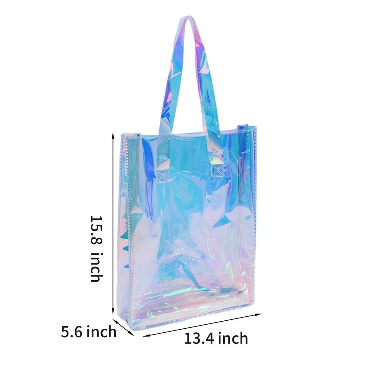 Stylish PVC Holographic Tote with Comfortable Carry Handles 2